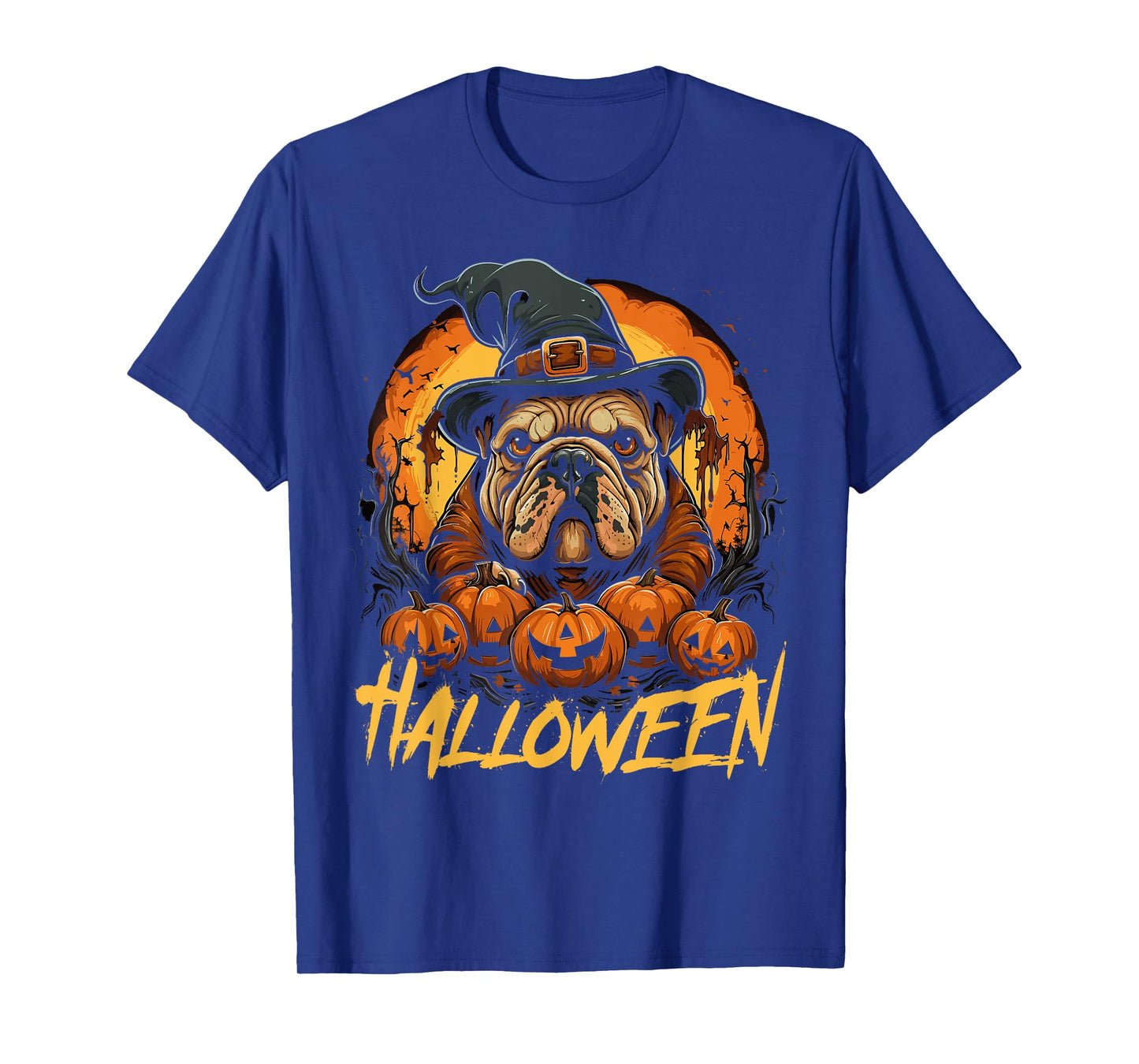 Cute Halloween English Bulldog Lover Mens Womens Childrens T-Shirt