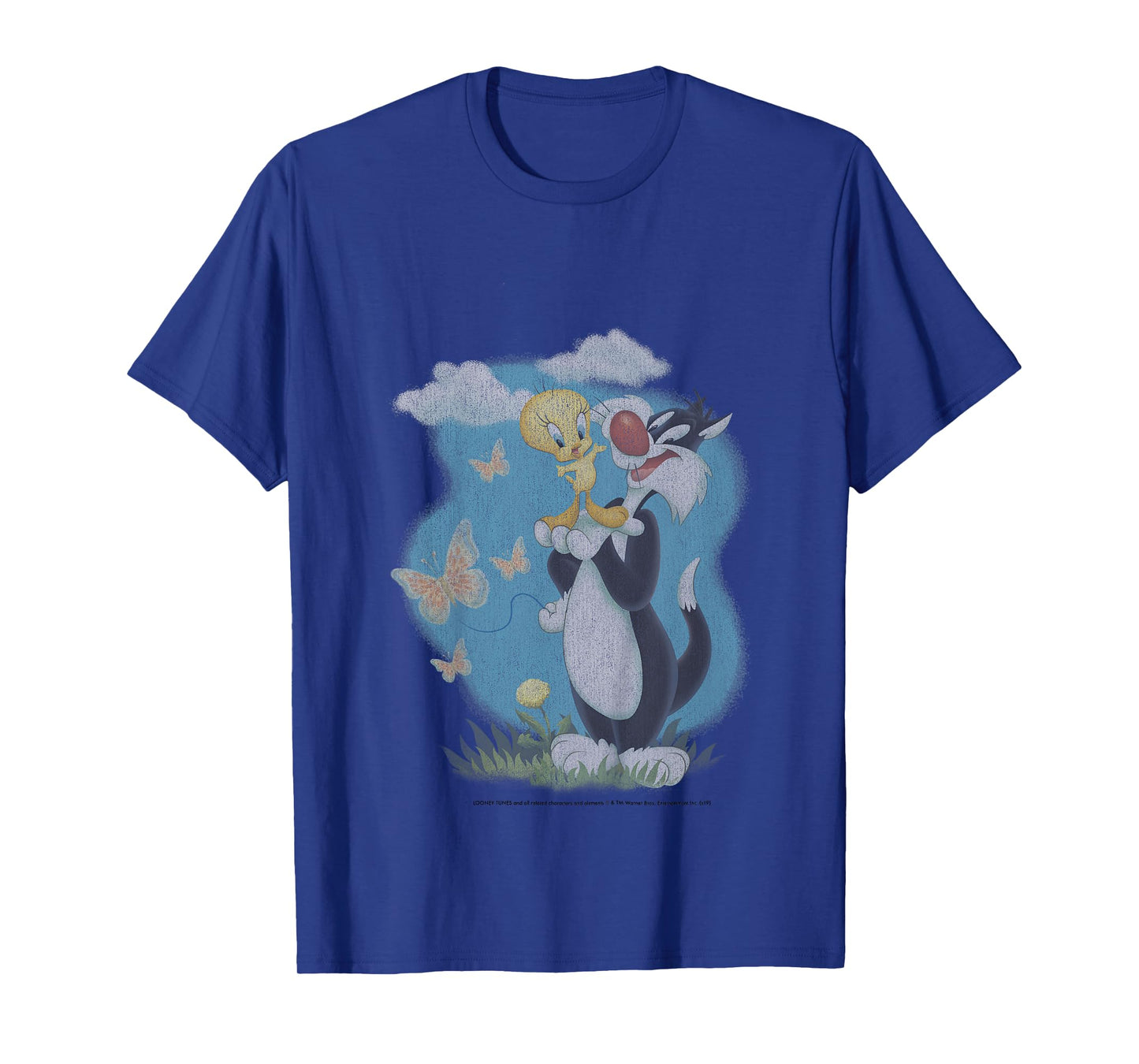Kids Looney Tunes Sylvester And Tweety Bird Butterfly Portrait T-Shirt