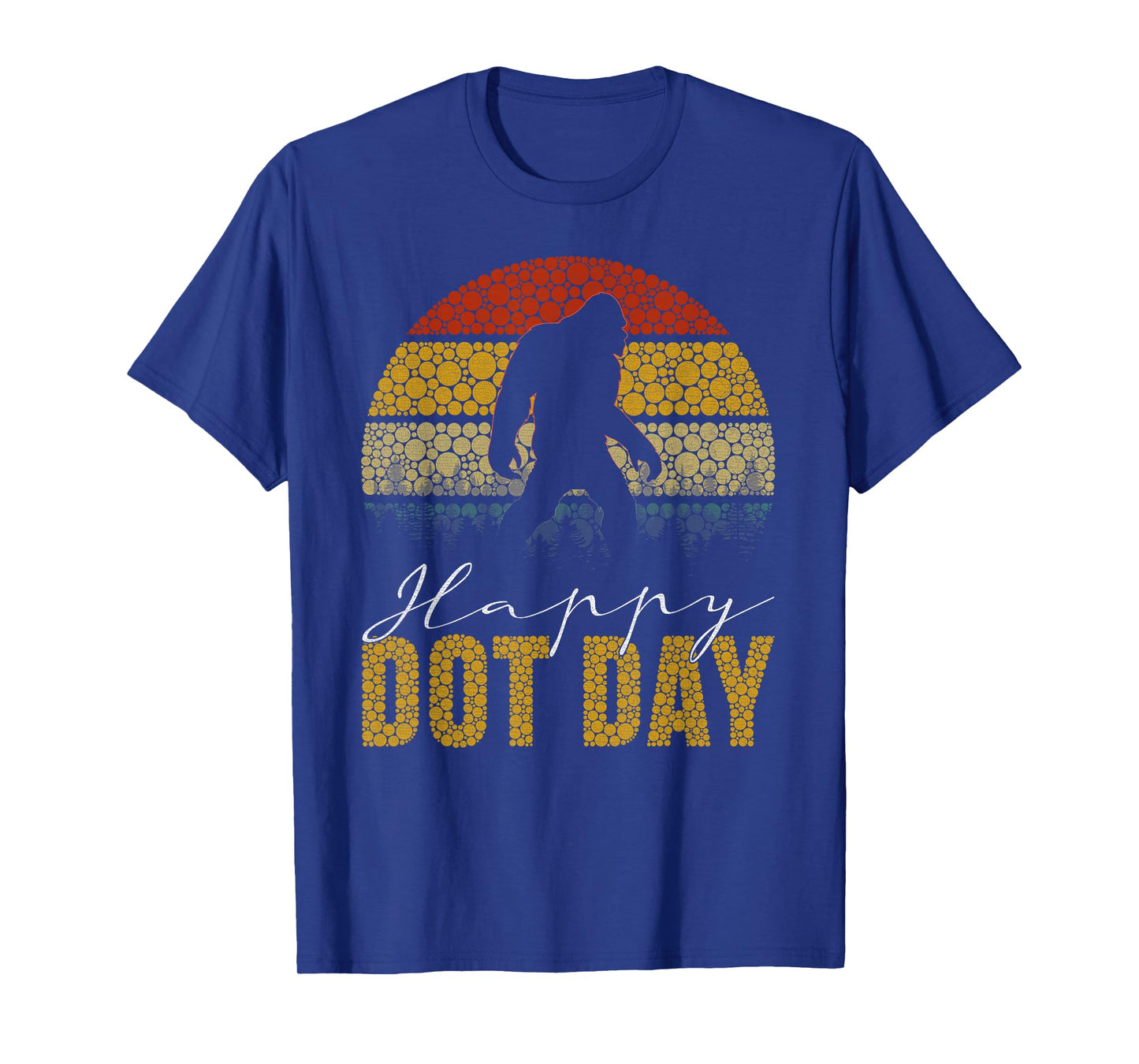 Retro Bigfoot Lovers Polka Dots Happy Dot Day Boy Girl Kids T-Shirt