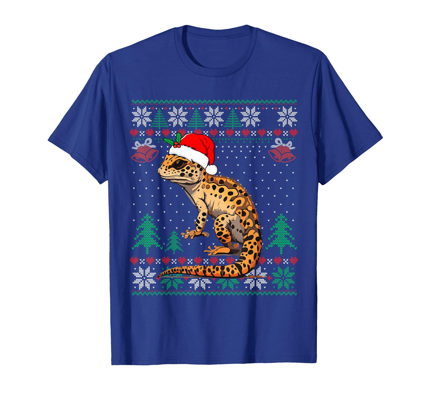 Ugly Christmas Pajama Sweater Leopard Gecko Animals Lover T-Shirt