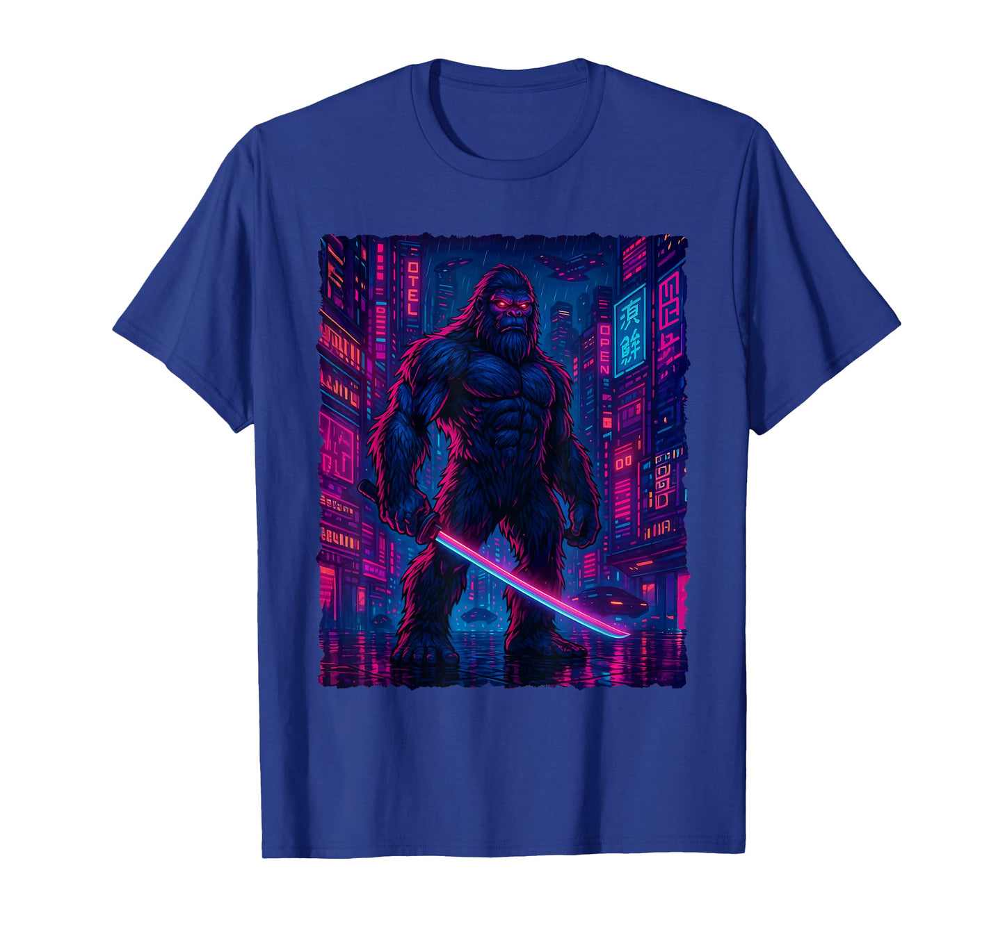Cyberpunk Bigfoot - Sasquatch Yeti Cryptids T-Shirt
