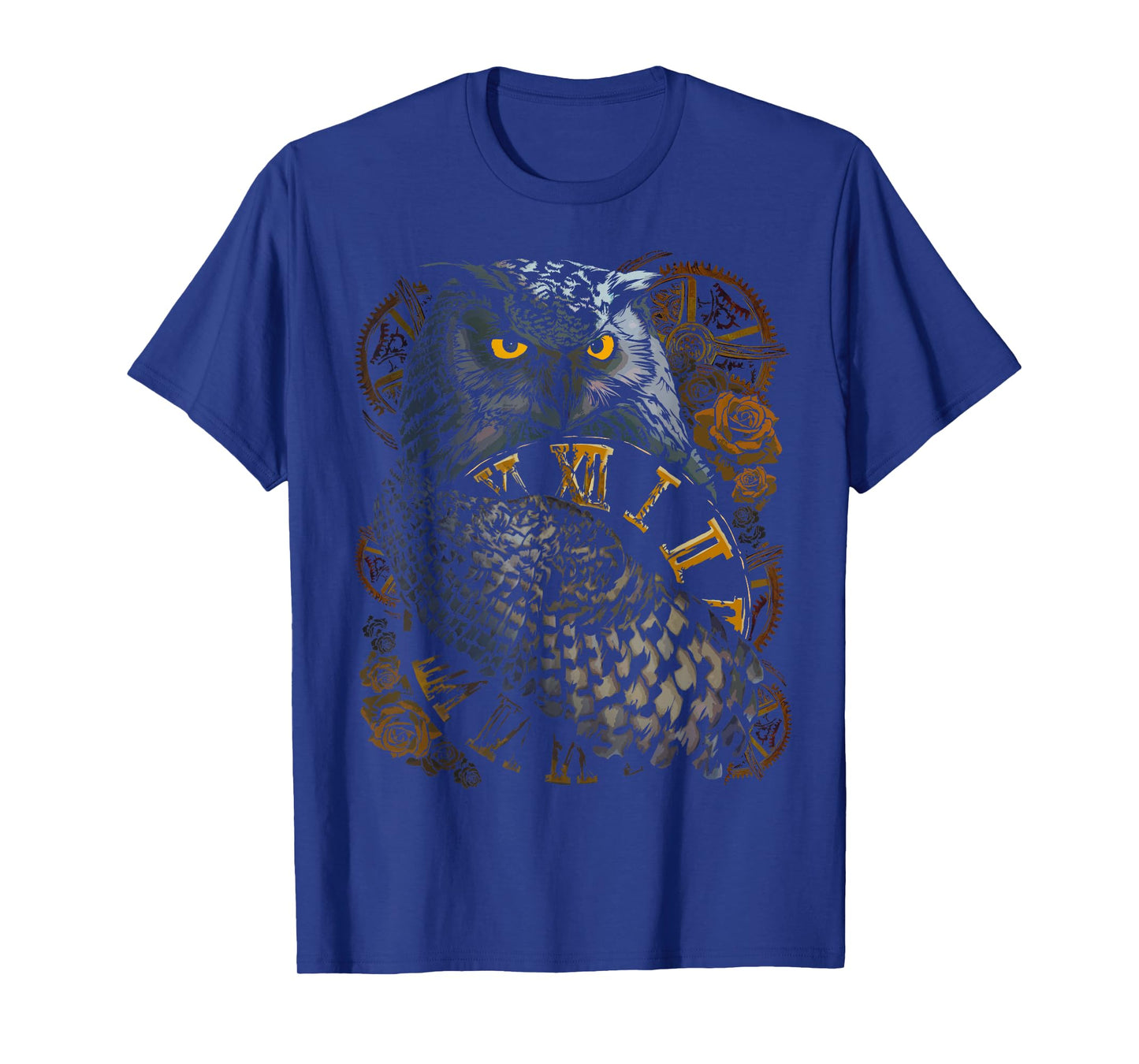 Owl Wildlife Nature Spirit Animal with Steampunk Design T-Shirt