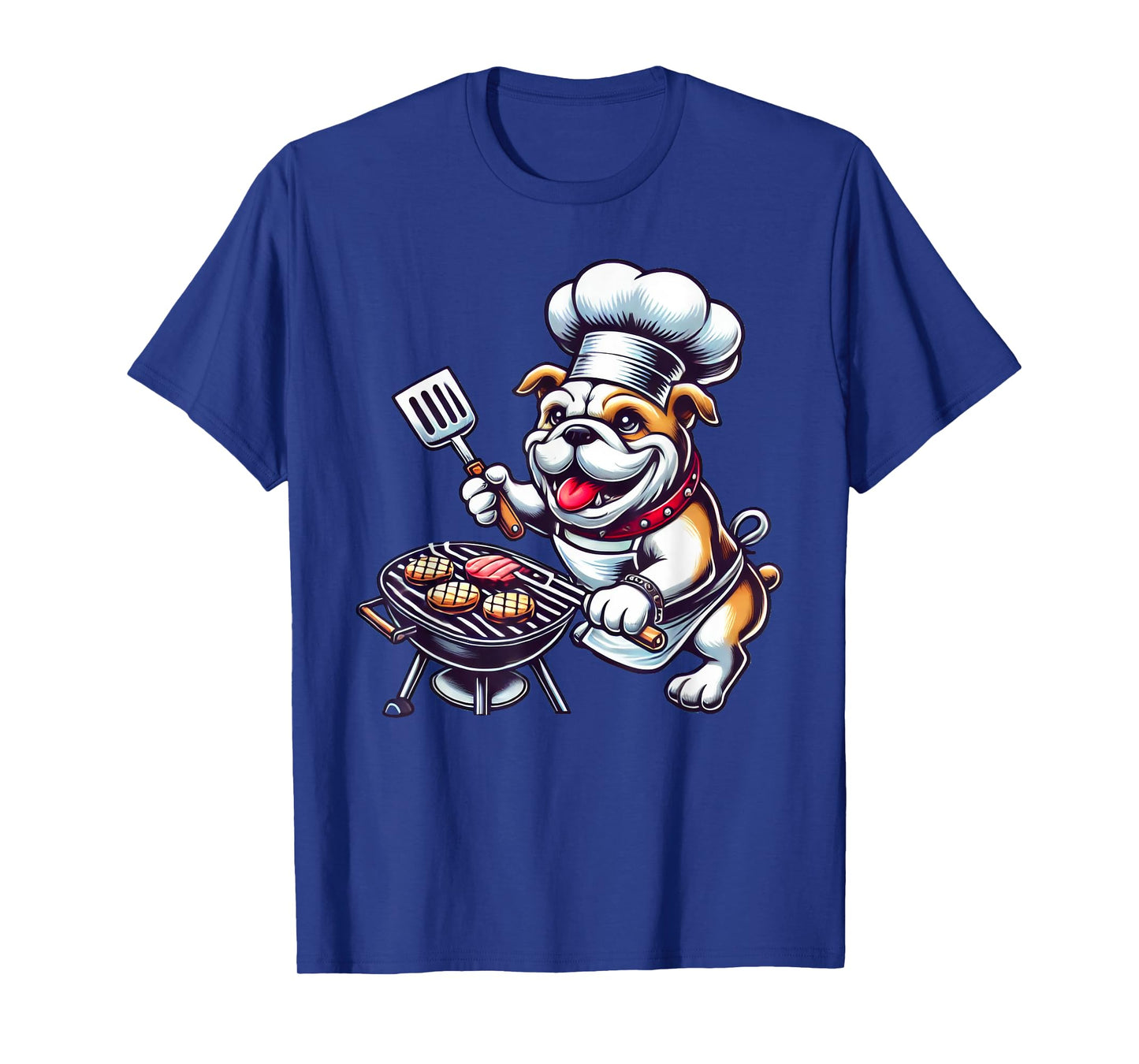 Funny Barbecue English Bulldog Dog Grilling BBQ T-Shirt for Men Women Kids