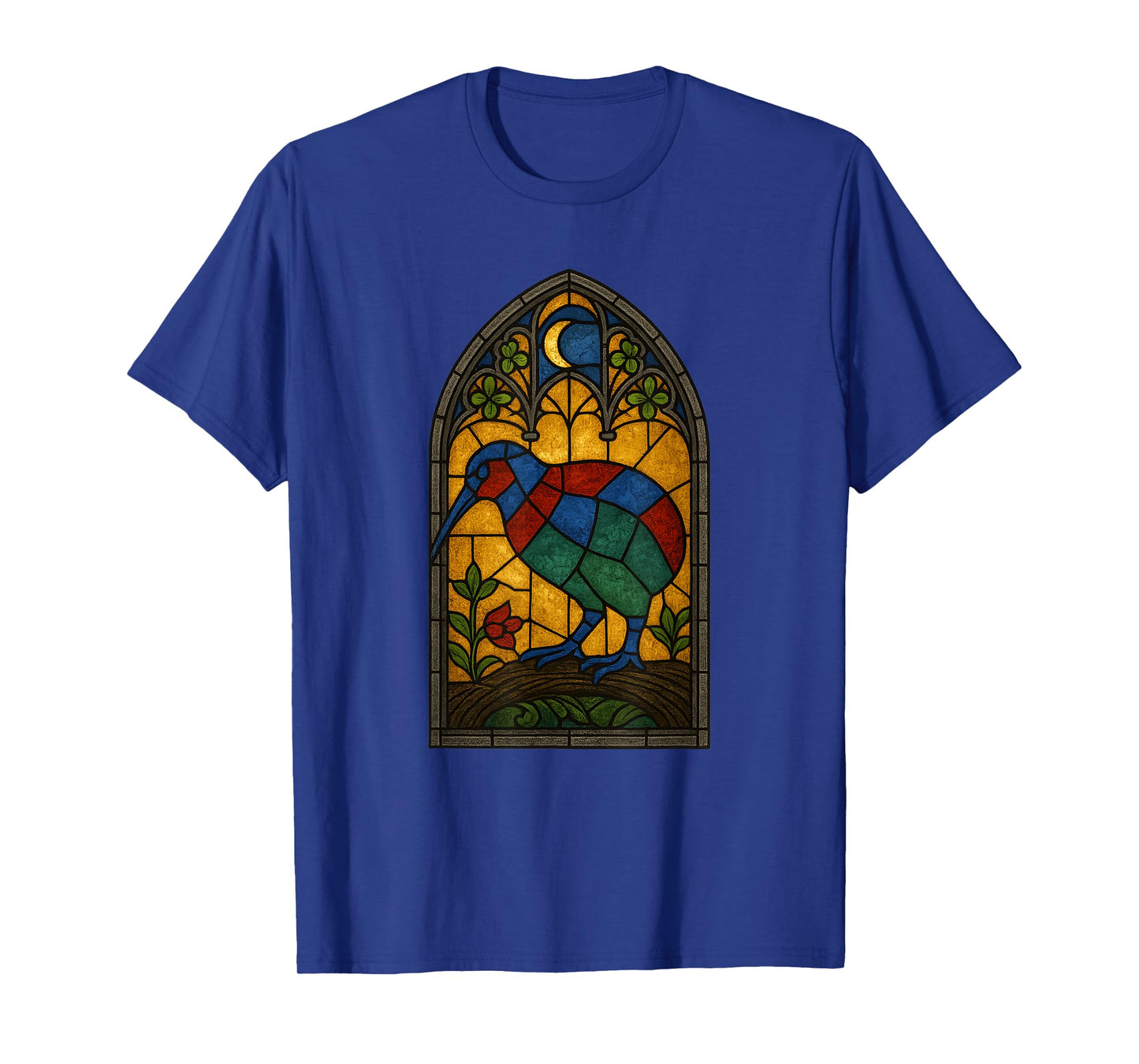 Stained Glass Kiwi Bird Window Art T-Shirt