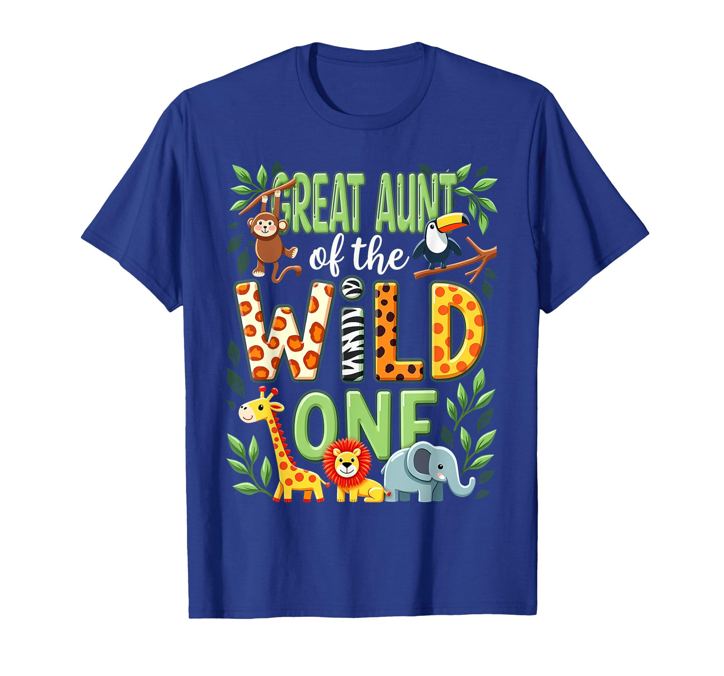 1st Birthday Safari Zoo Great Aunt Of The Wild One T-Shirt