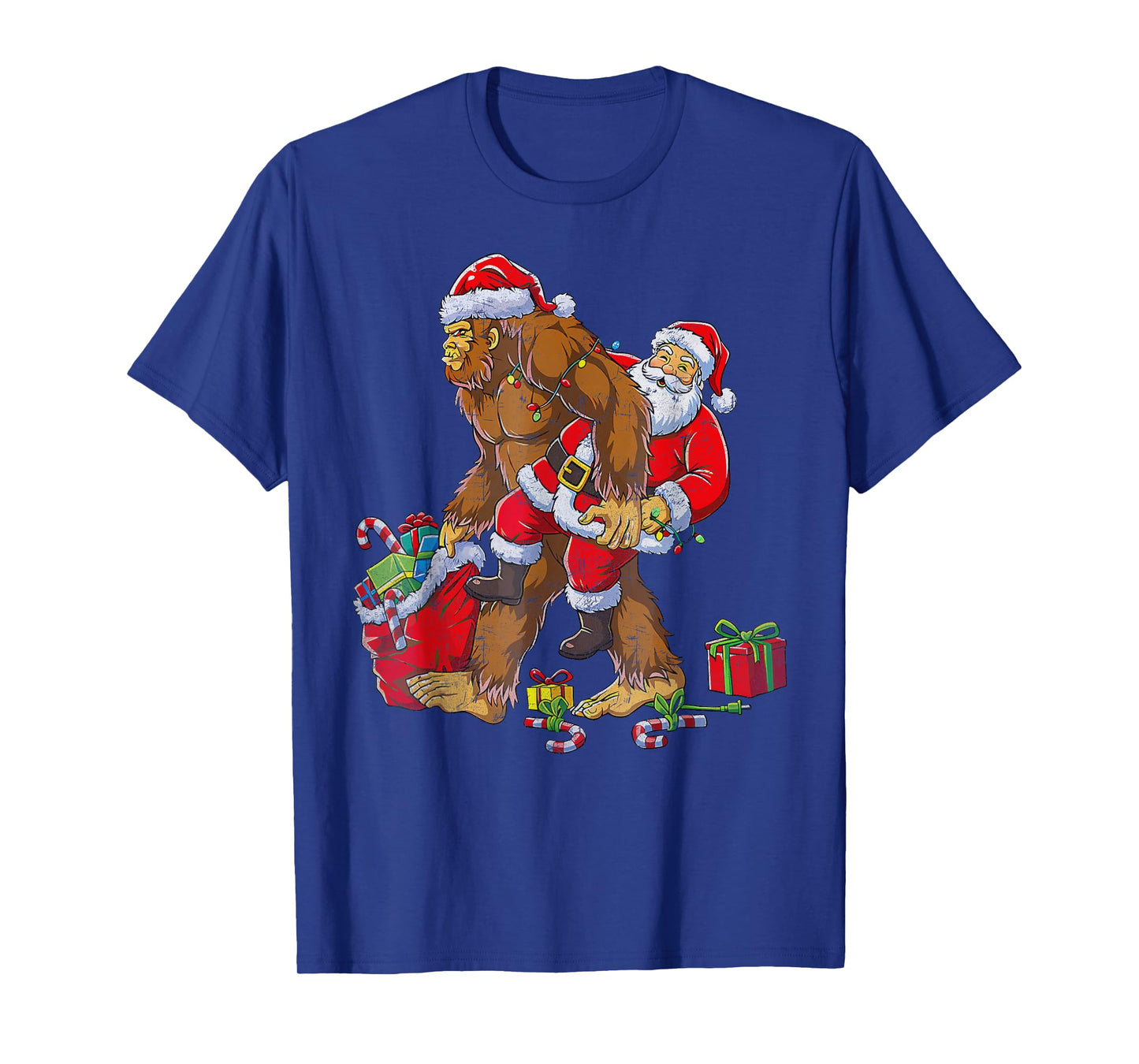 Bigfoot Sasquatch for Men Grandpa Boys Kids Christmas Xmas T-Shirt