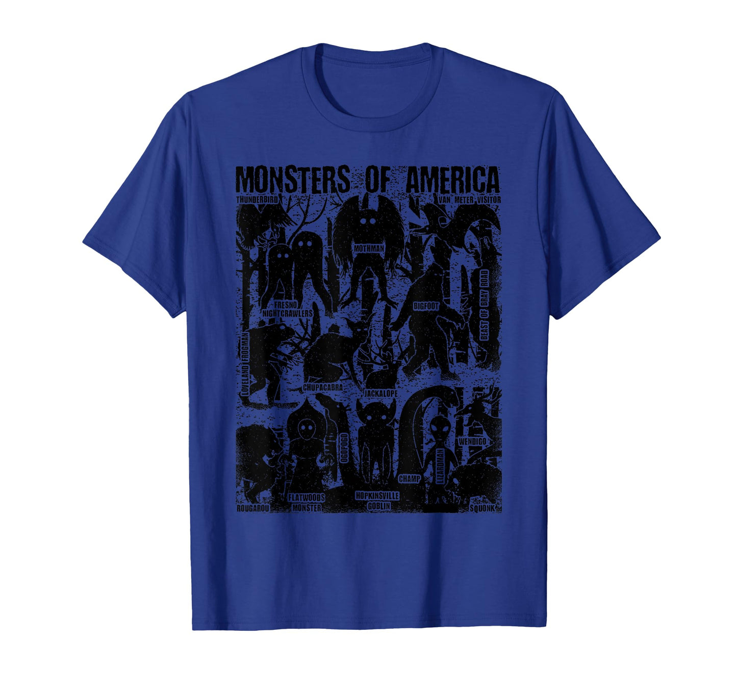 Bigfoot Mothman Champ And Other Monsters Of America Cryptid T-Shirt