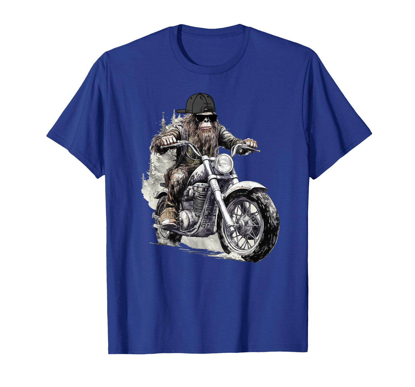 Fife Life Bigfoot Sasquatch Riding A Motorcycle T-Shirt