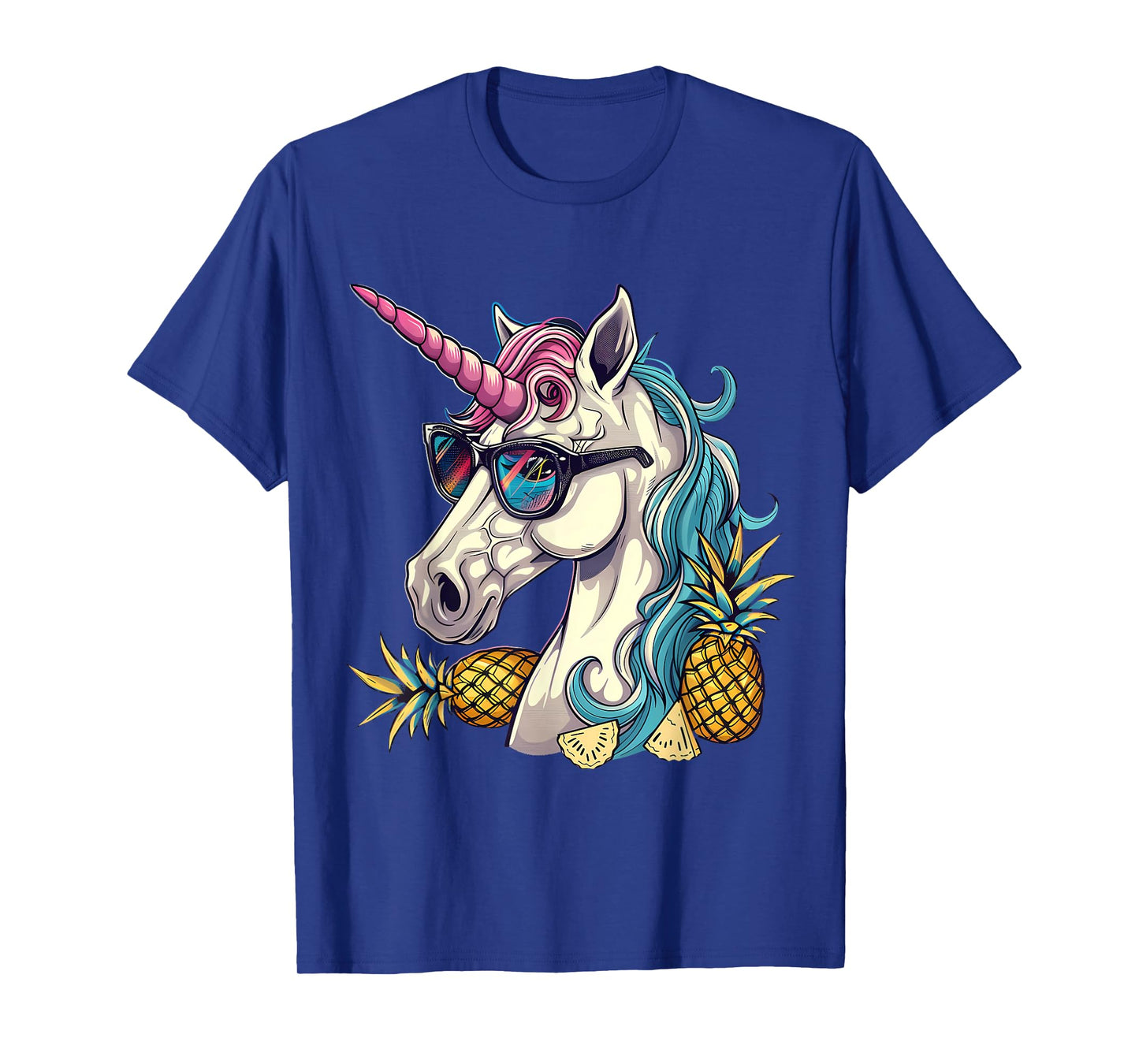 Pineapple Unicorn Pineapple Fruit Unicorn Lover Portrait T-Shirt
