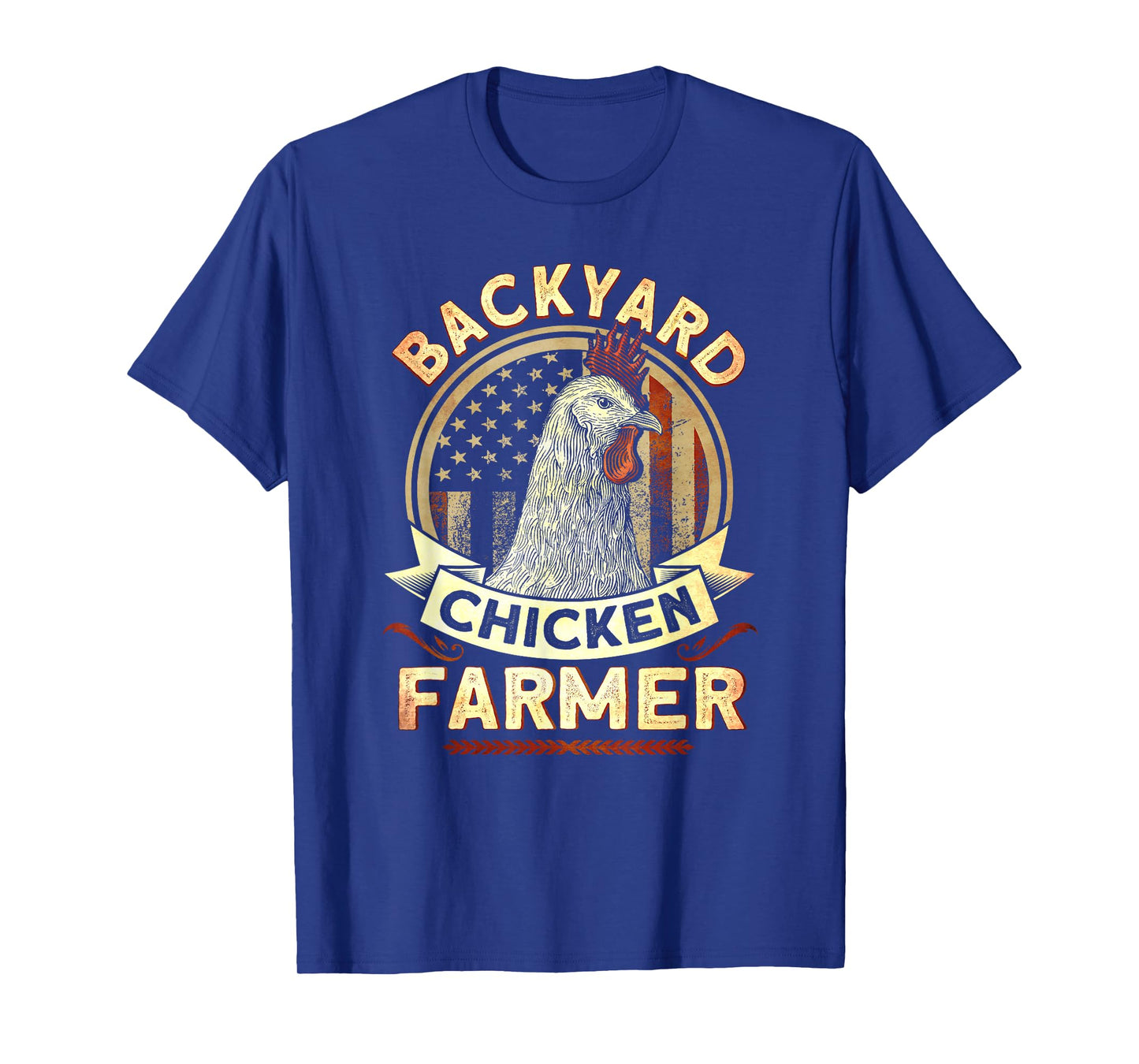 Backyard Chicken Farmer 4th of July USA Flag T-Shirt