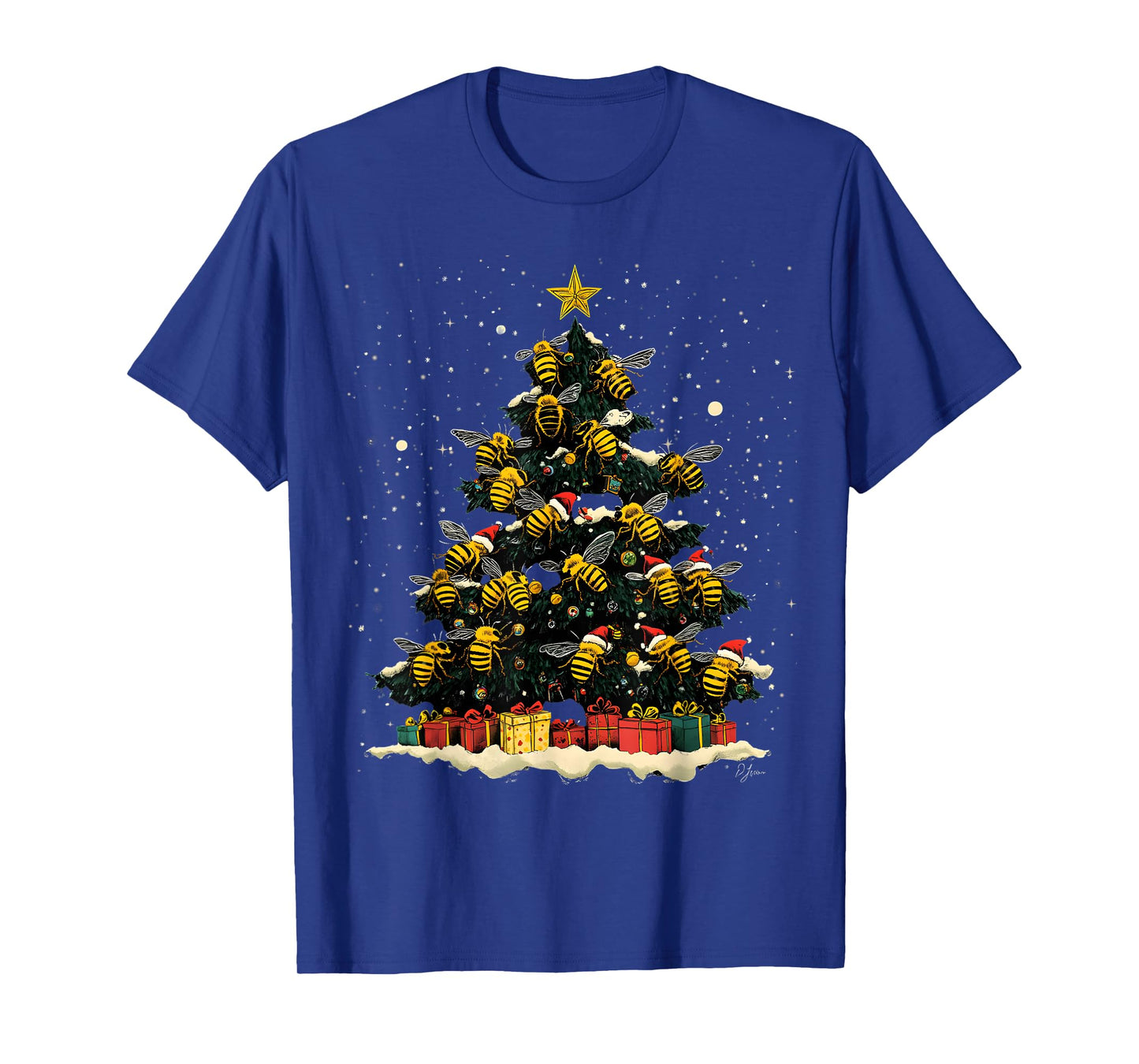 Bee Christmas Tree Ornament Decor Xmas T-Shirt