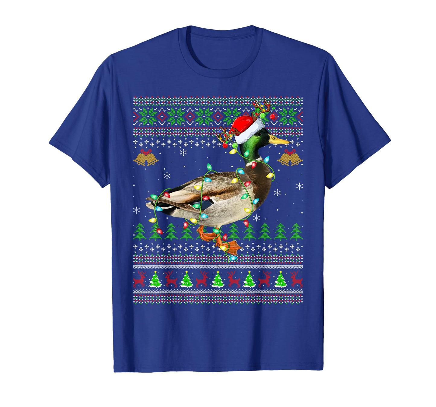 Mallard Bird Lover Xmas Santa Mallard Ugly Christmas T-Shirt
