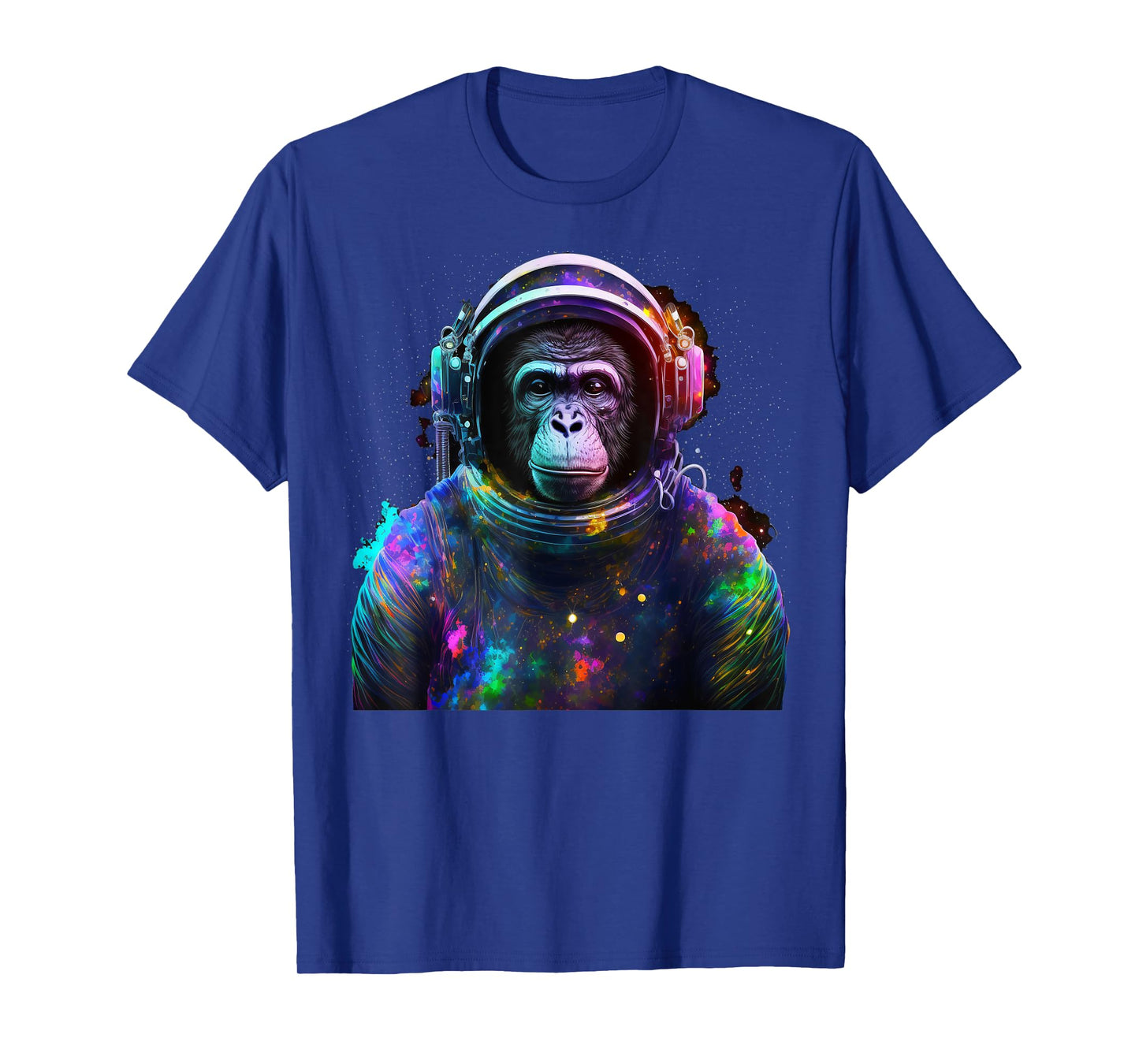 Monkey Astronaut With Space Suit Helmet and Headphones T-Shirt