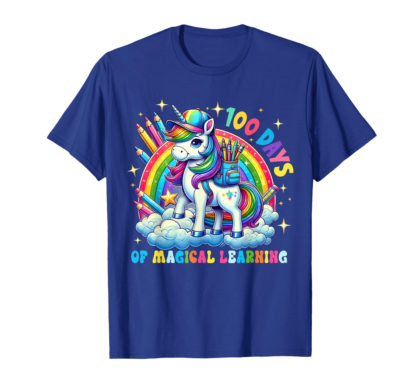 100 Days Of Magical Learning Unicorn 100th Day School Girls T-Shirt