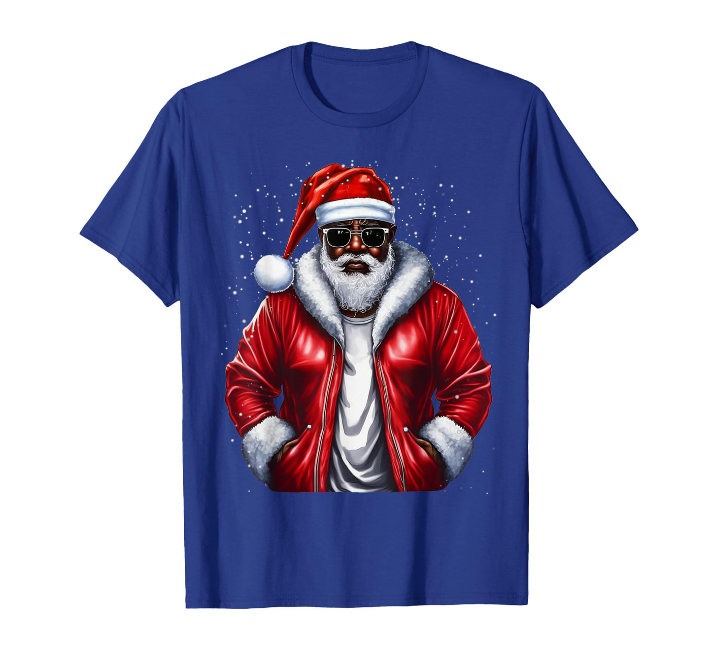 Funny Christmas Santa Claus African American Cute Xmas T-Shirt