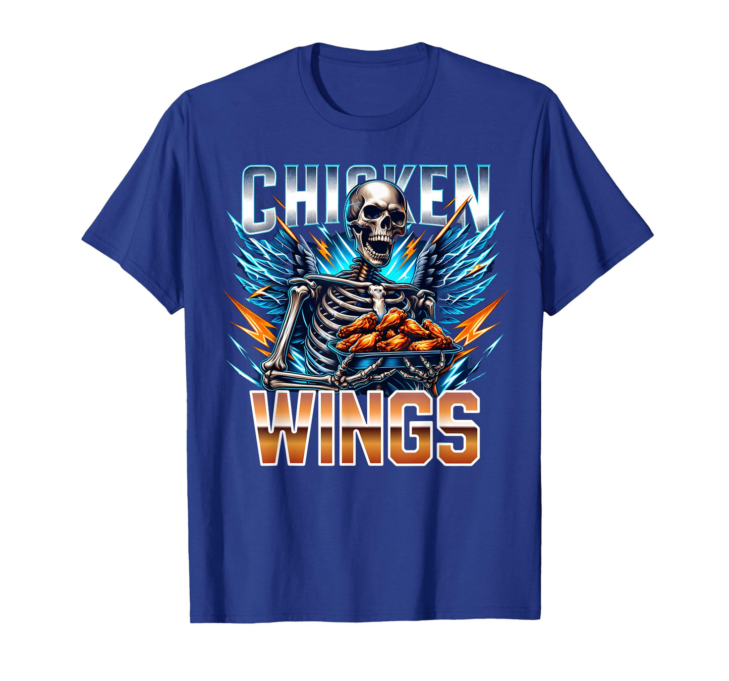 Wing Lover Bootleg Rap CDs Aesthetic Funny Chicken Skeleton T-Shirt