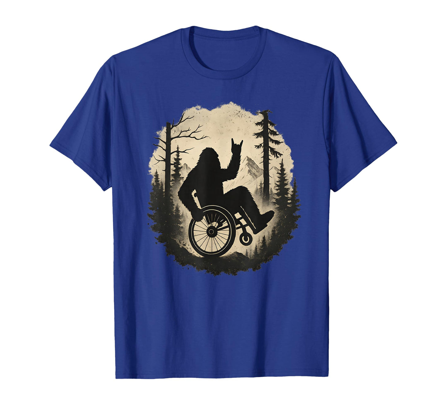 Retro Bigfoot Wheelchair Handicap Disabled Vintage Boys Mens T-Shirt