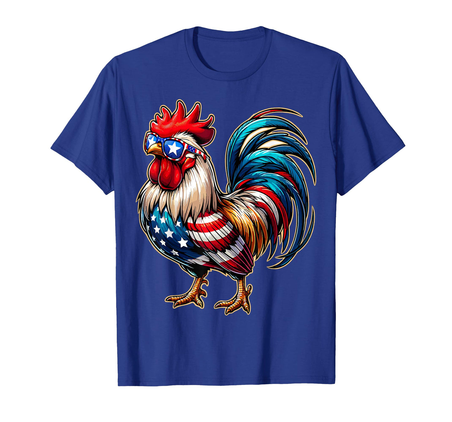 Chicken USA Flag Patriotic Chicken Lover 4th of July T-Shirt