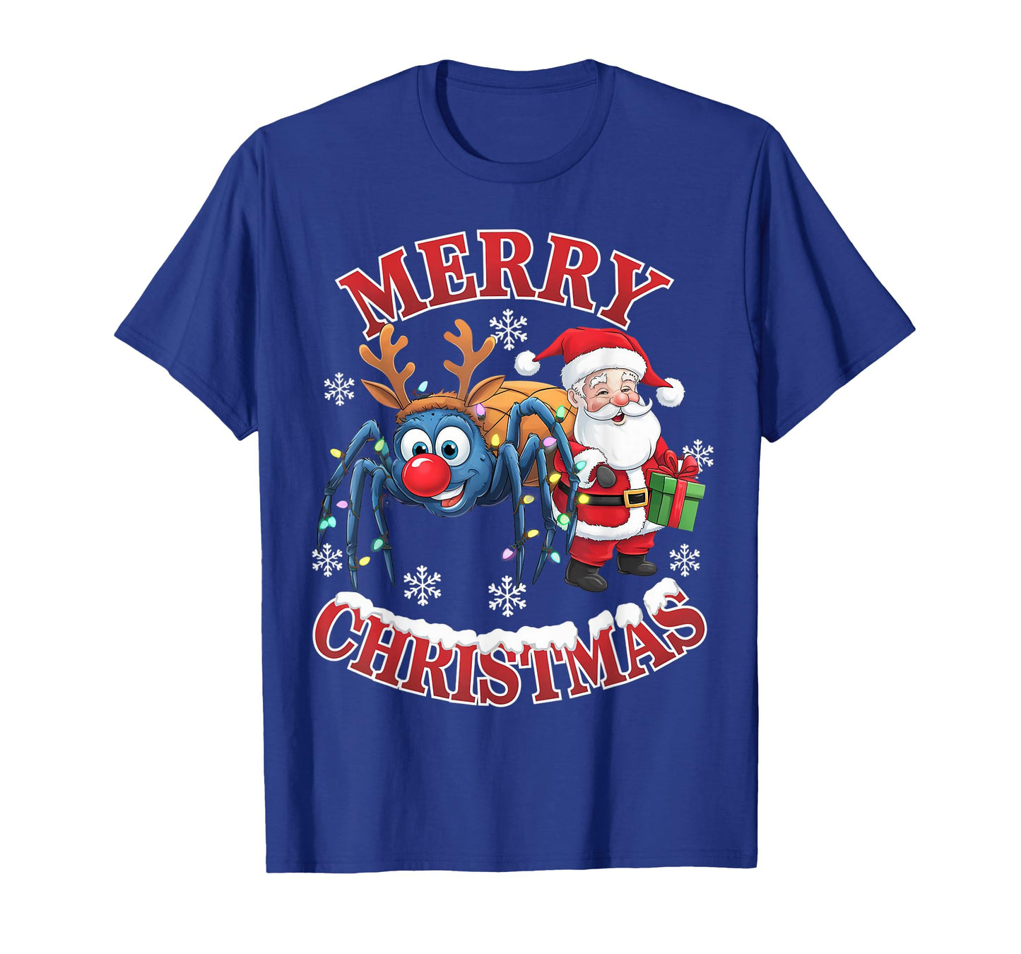 Cute Xmas Spider Santa on Spider Christmas T-Shirt