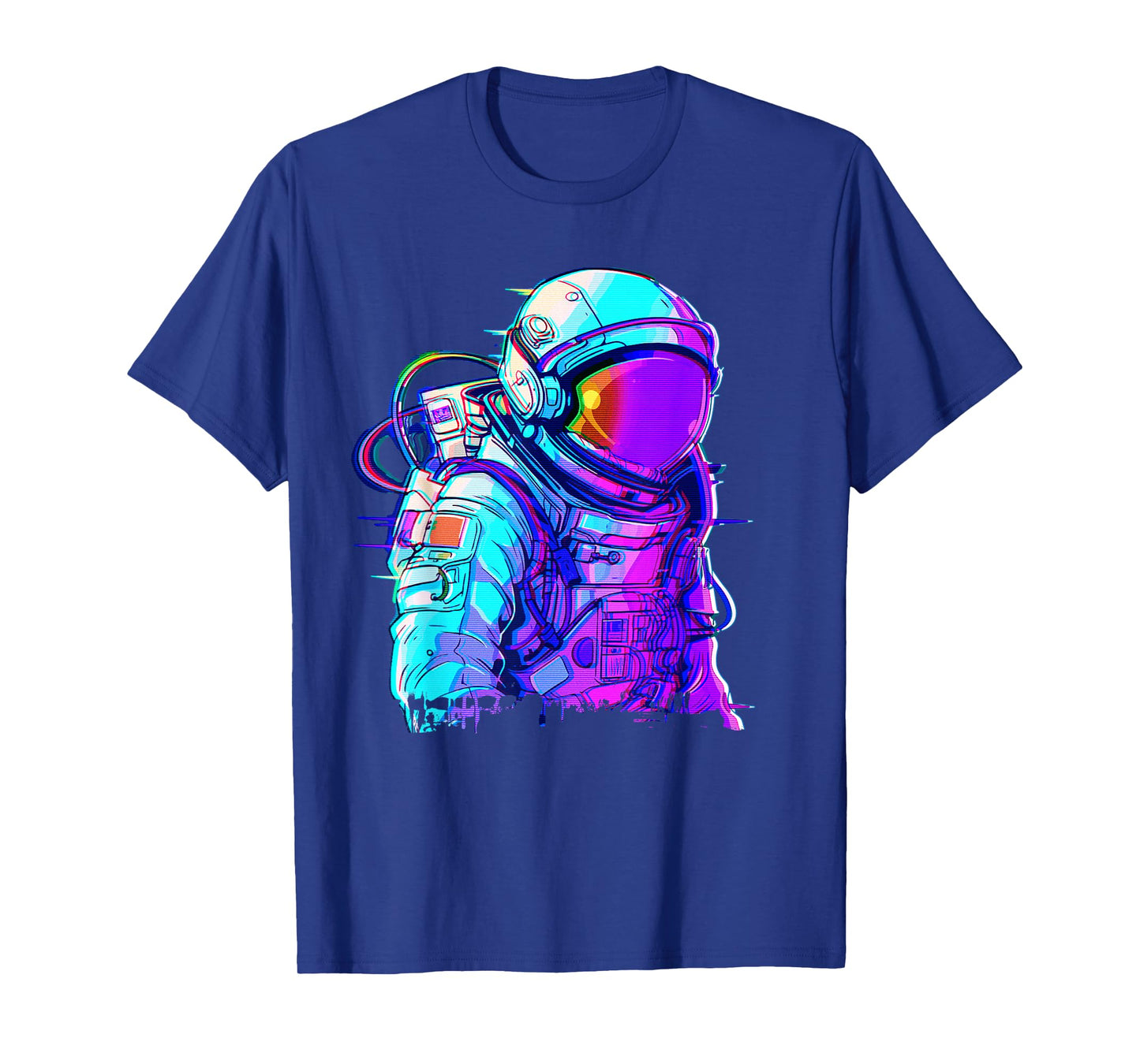 Cyber Astronaut Vaporwave Aesthetic Galaxy Art Space Man- T-Shirt