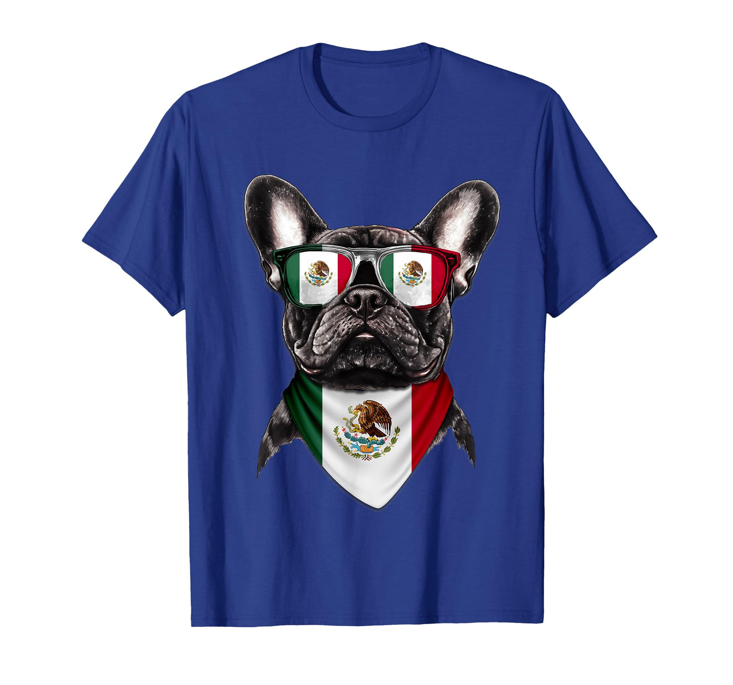 Mexican Flag American French Bulldog Heritage Mexico T-Shirt