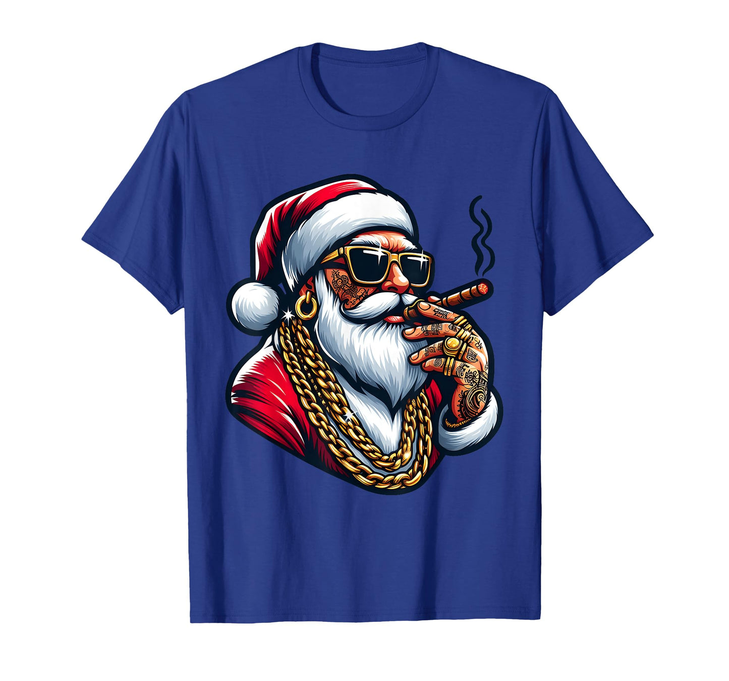 Gangsta Wrapper Funny Cool Santa Gangster Pajama Christmas T-Shirt