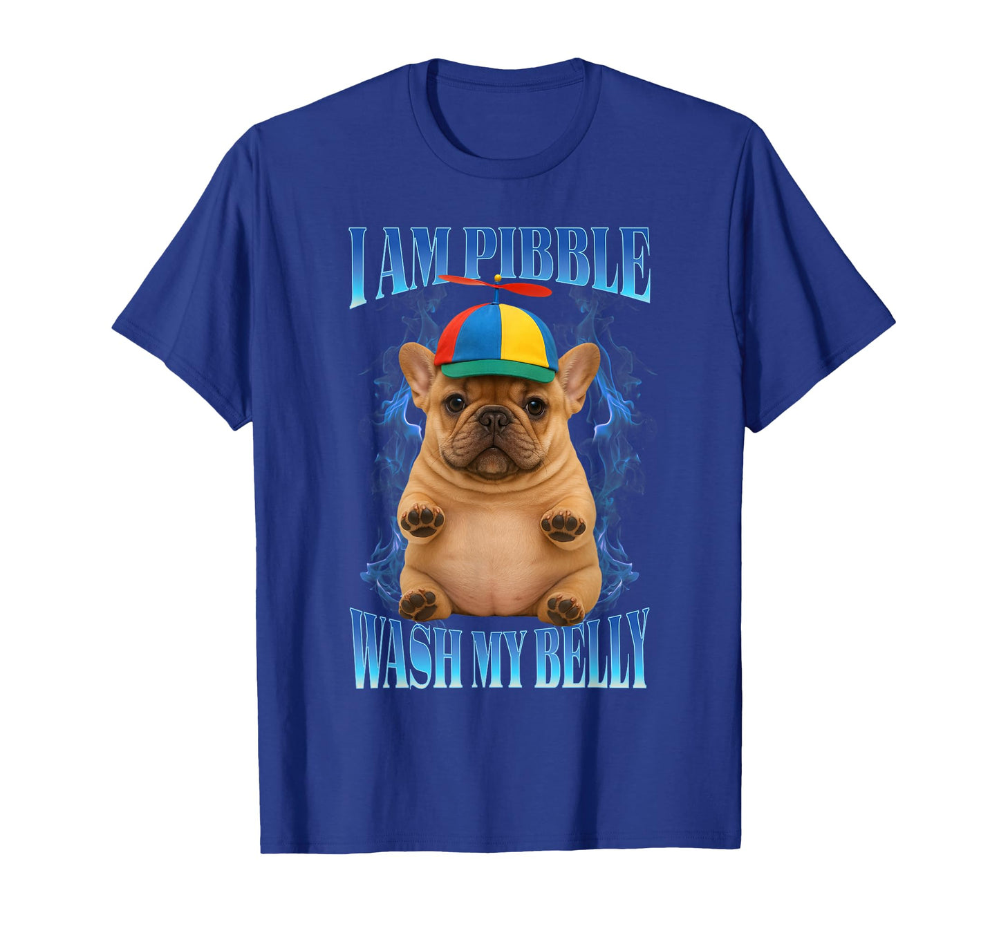 I am Pibble Wash My Belly Funny Pit Bull Dog Meme T-Shirt