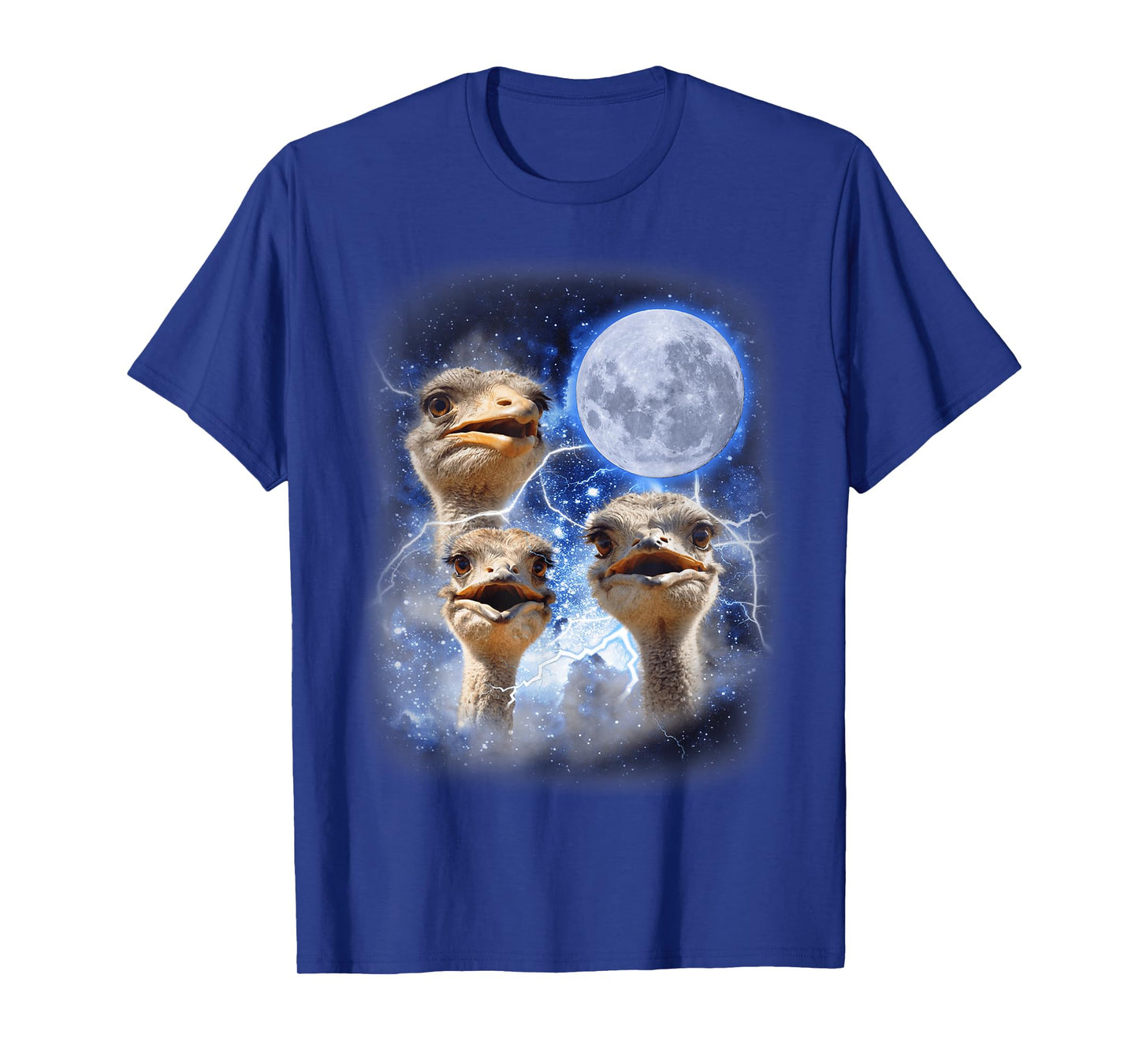 Three Ostrich Moon Hilarious Flightless 3 Bird Parody T-Shirt