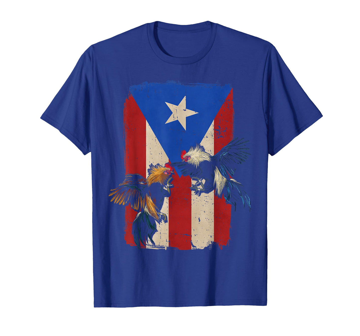 Puerto Rico Flag Cockfighter Game Fowl Cockfighting Rooster T-Shirt