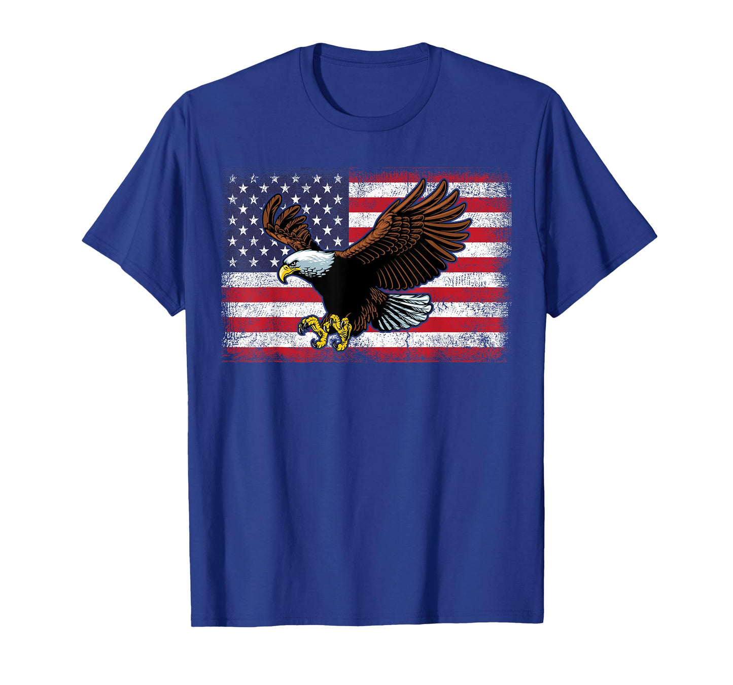 Mens Bald Eagle Shirts, Patriotic American Flag Christmas T-Shirt