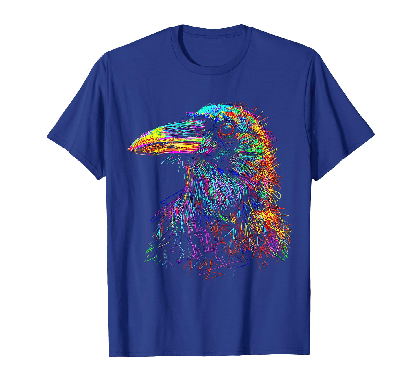 Raven Colorful Abstract Animal Bird Illustration Crow T-Shirt