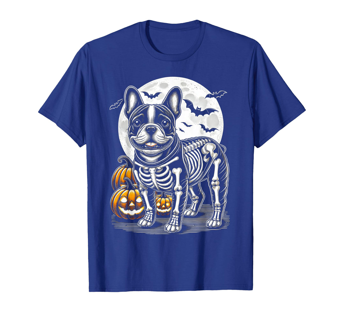 Cute Frenchie Halloween Skeleton French Bulldog Puppy Bones T-Shirt