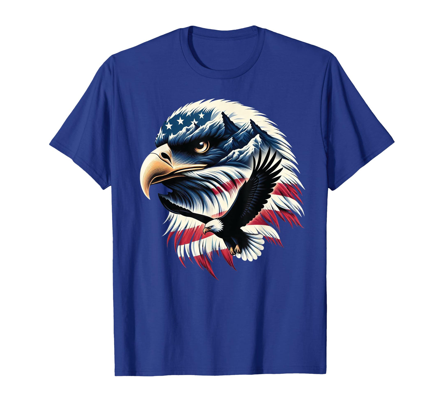 Patriotic Eagle USA Flag 4th Of July Man Woman Art T-Shirt
