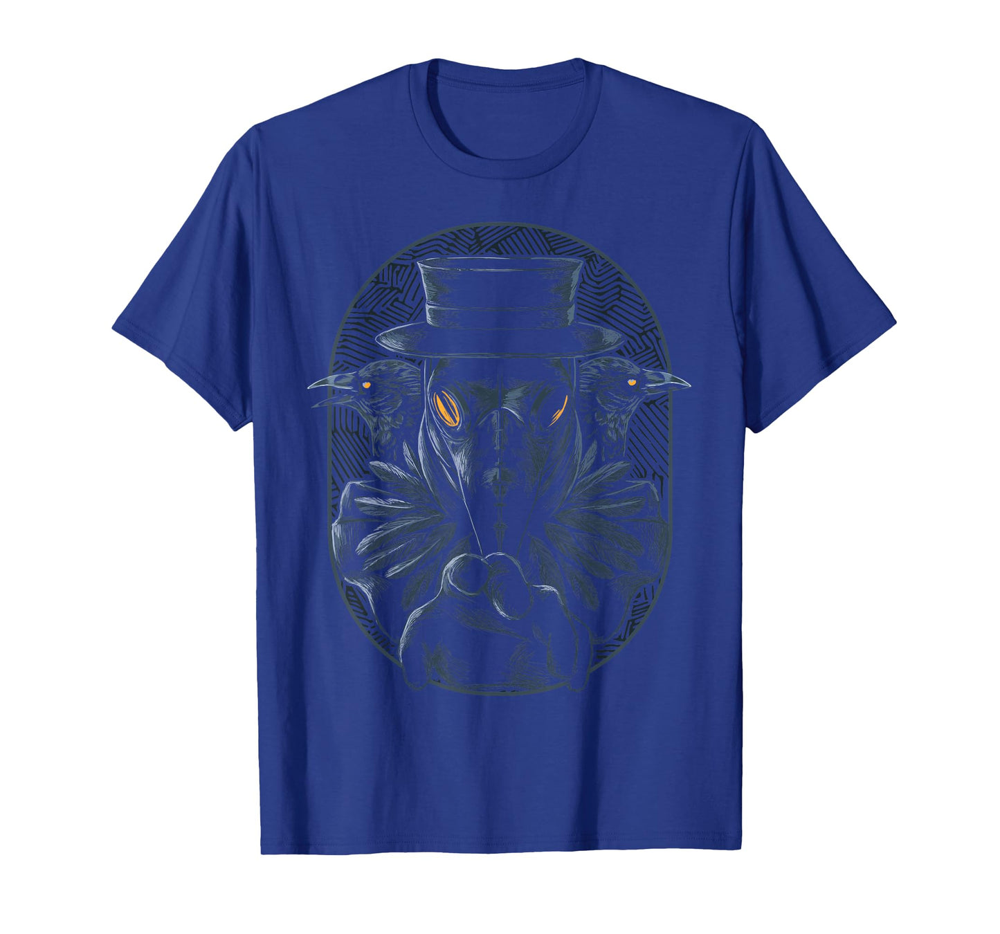 Plague Doctor With Raven Crow Medieval Middle Ages Physician T-Shirt
