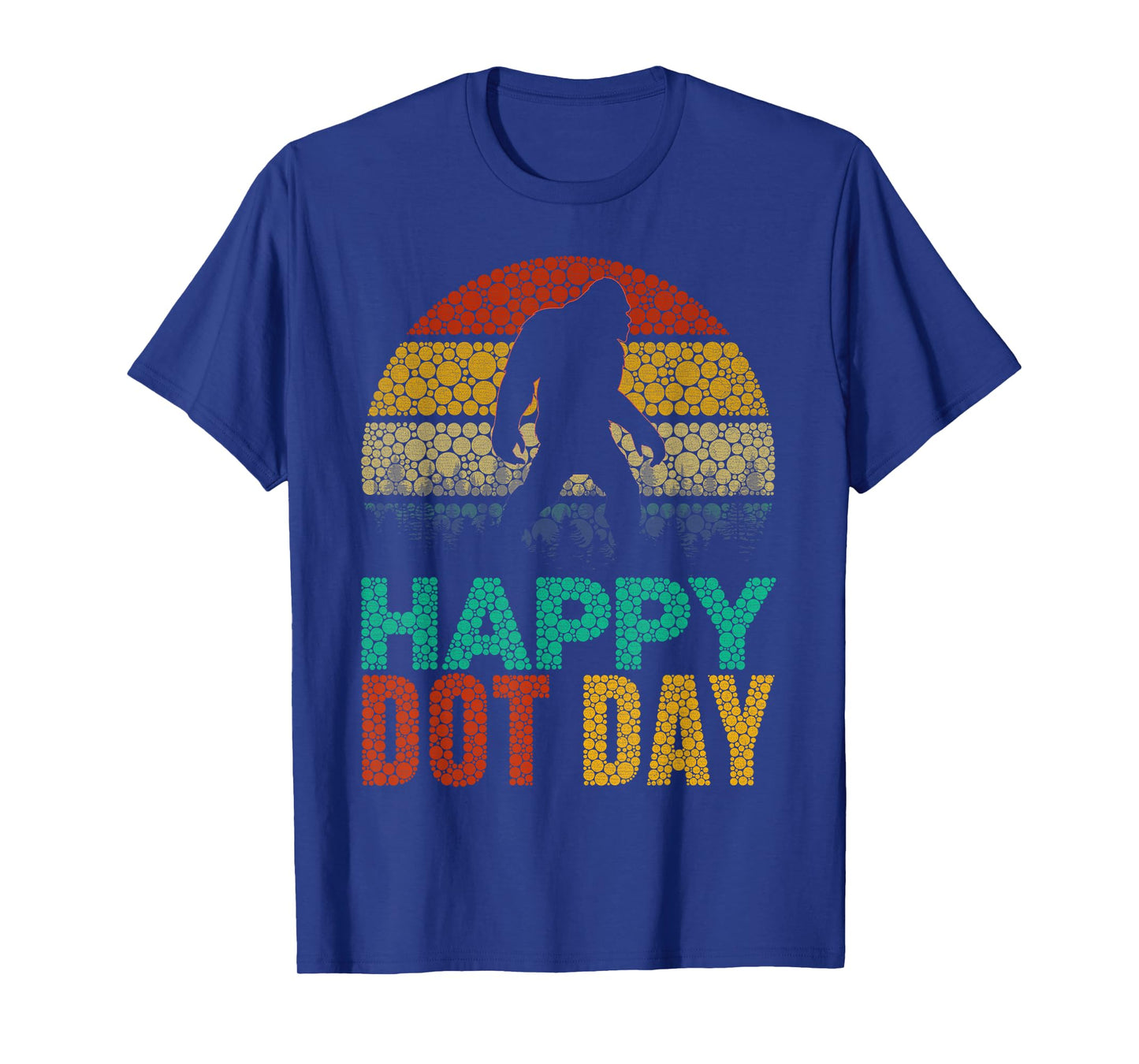 Retro Bigfoot Lovers Polka Dots Happy Dot Day Boy Girl Kids T-Shirt