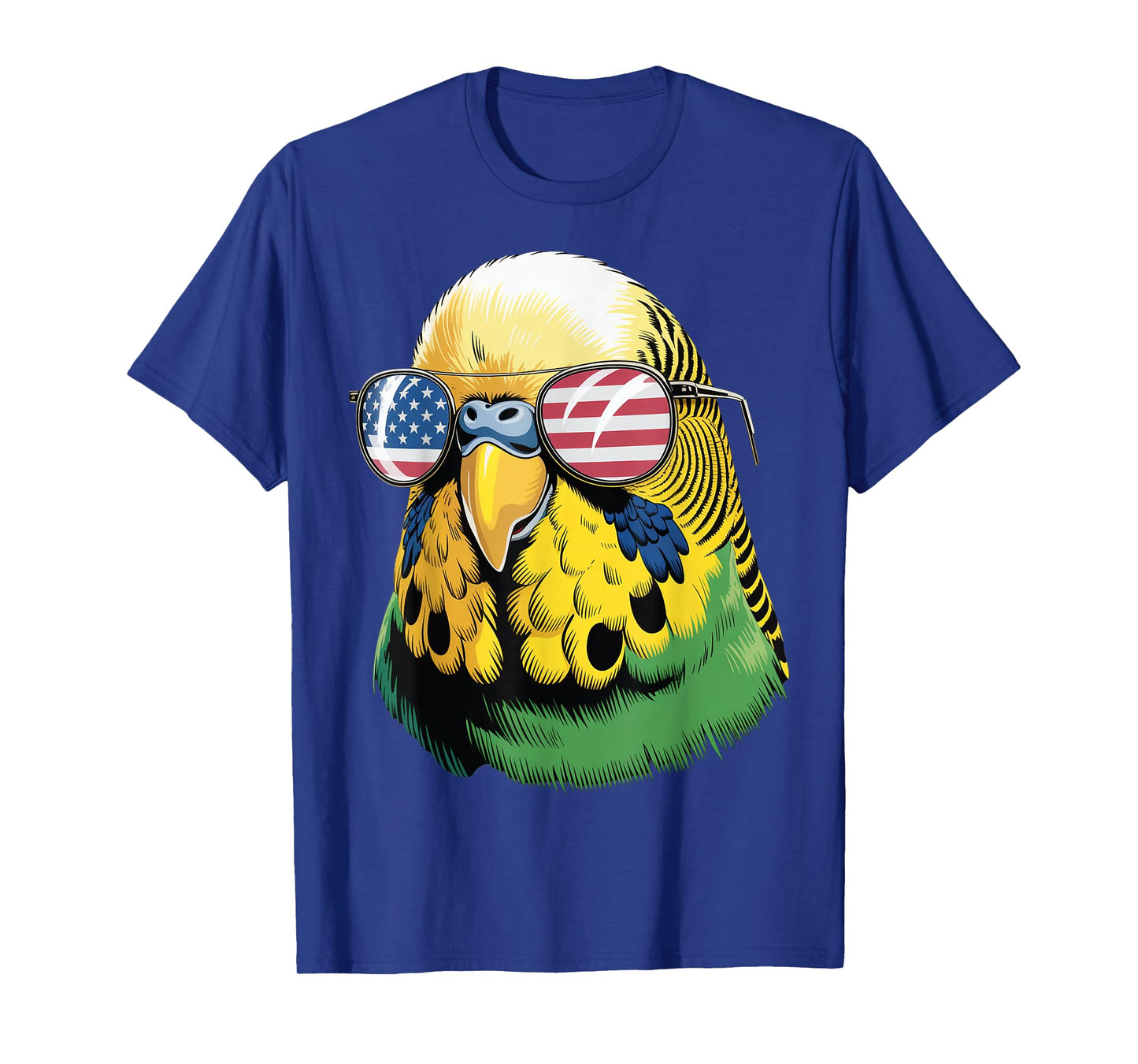 Patriotic Budgie with Sunglasses T-Shirt