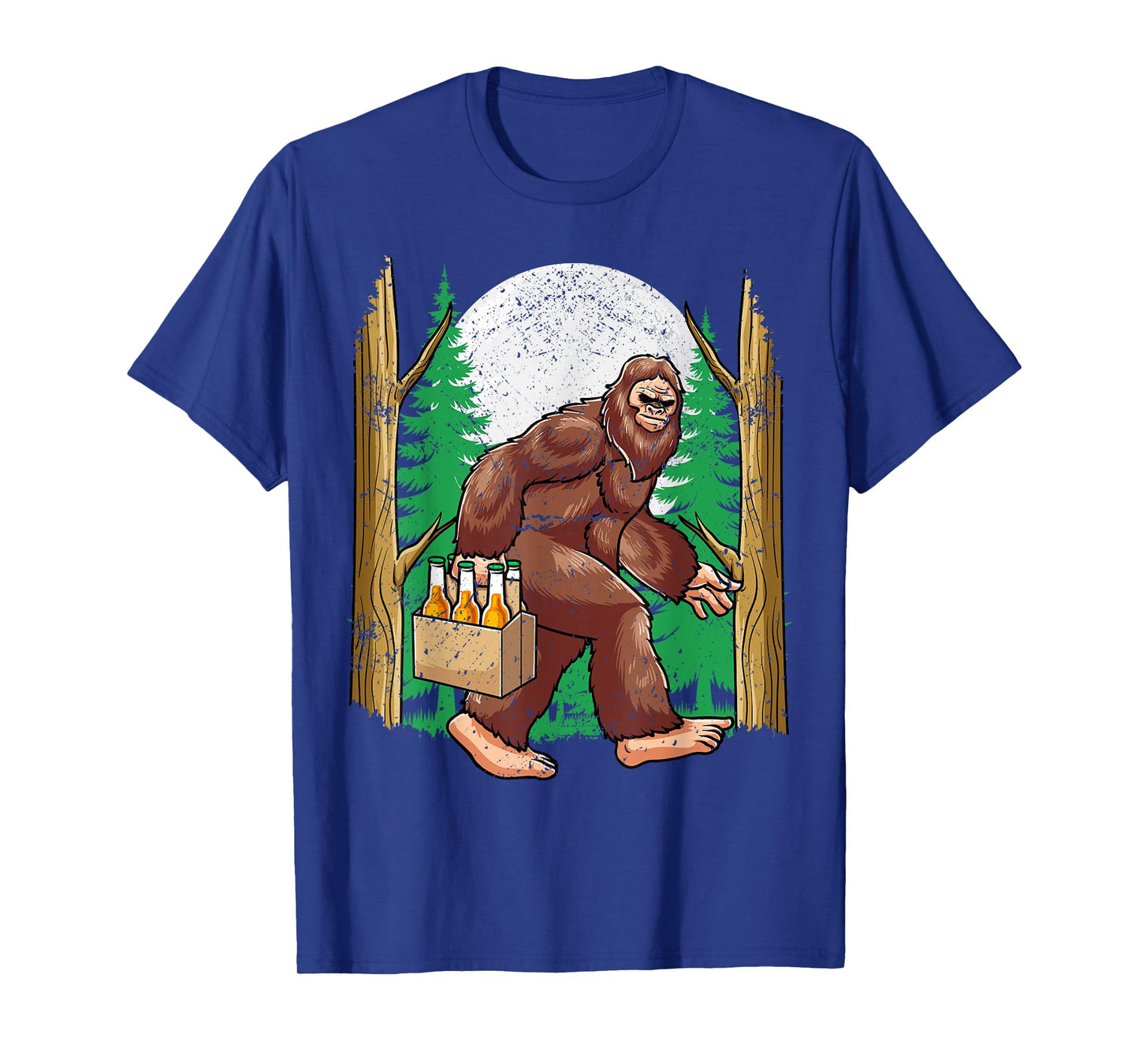 Bigfoot Beer Run Funny Sasquatch Forest Drinking T-Shirt