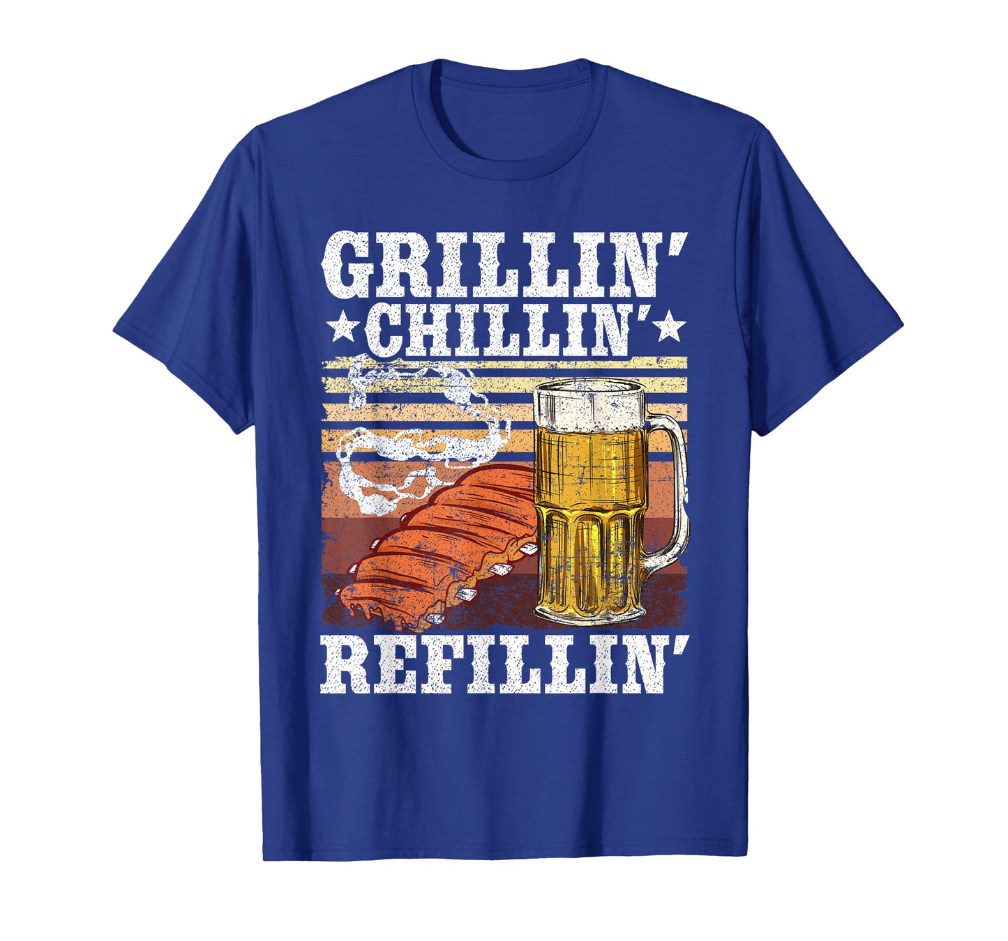 Barbecue Party Smoking Meat BBQ Grilling Chilling Refilling T-Shirt