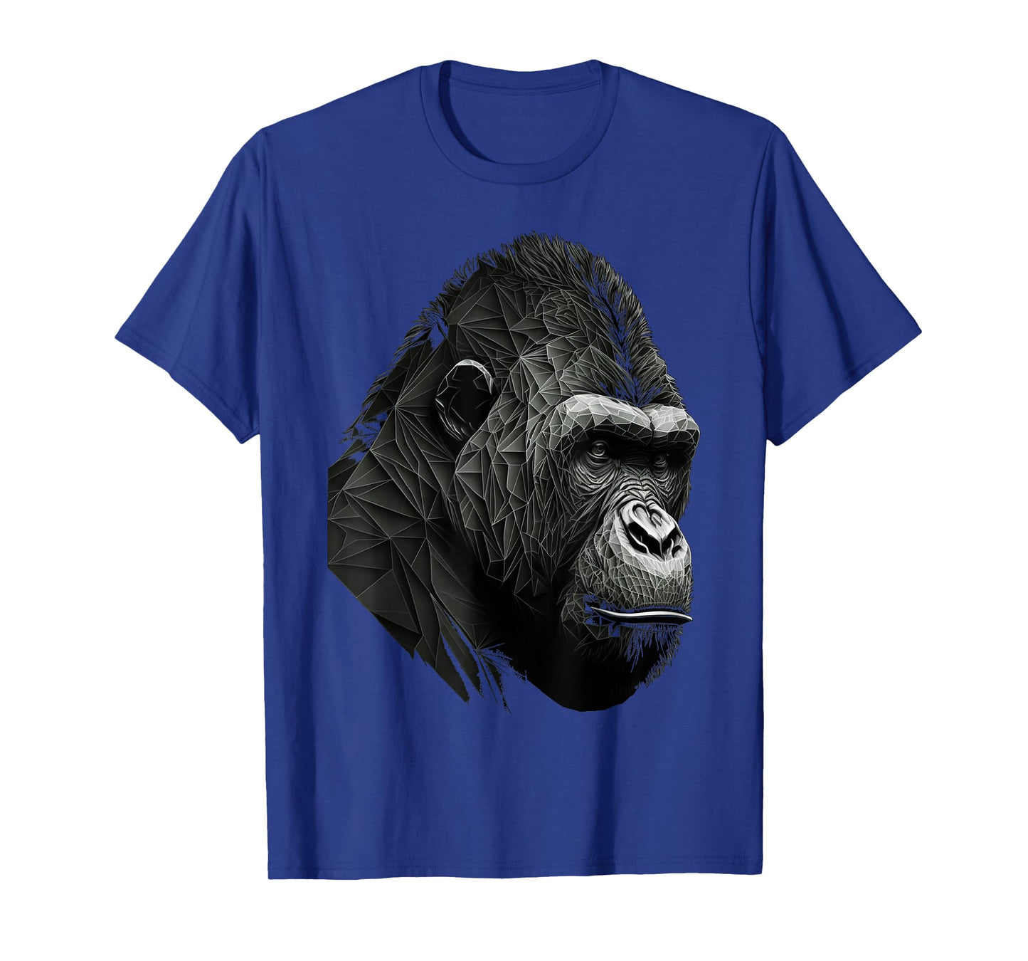 Gorilla Monkey Polygon Geometric Animals Print Art T-Shirt