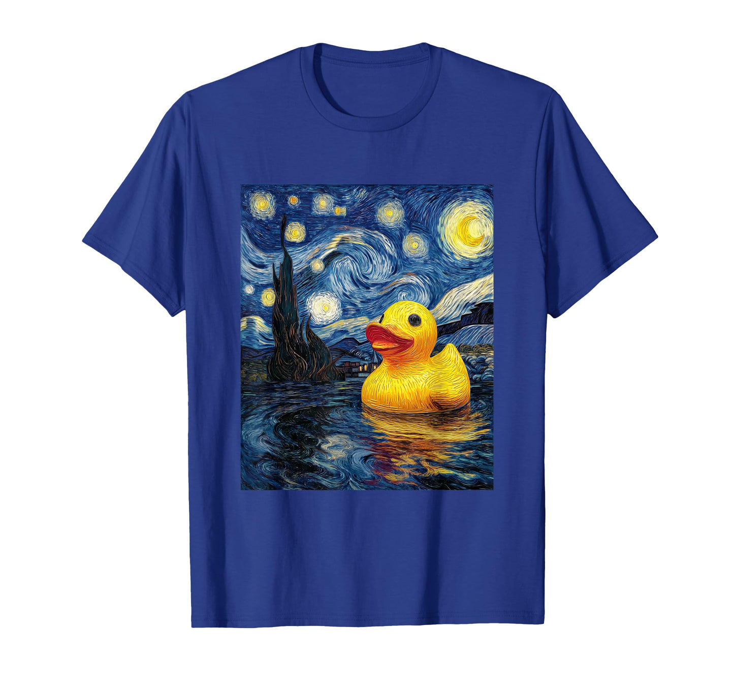Rubber Duck Duckie Ducky Van Gogh Style Starry Night Funny T-Shirt