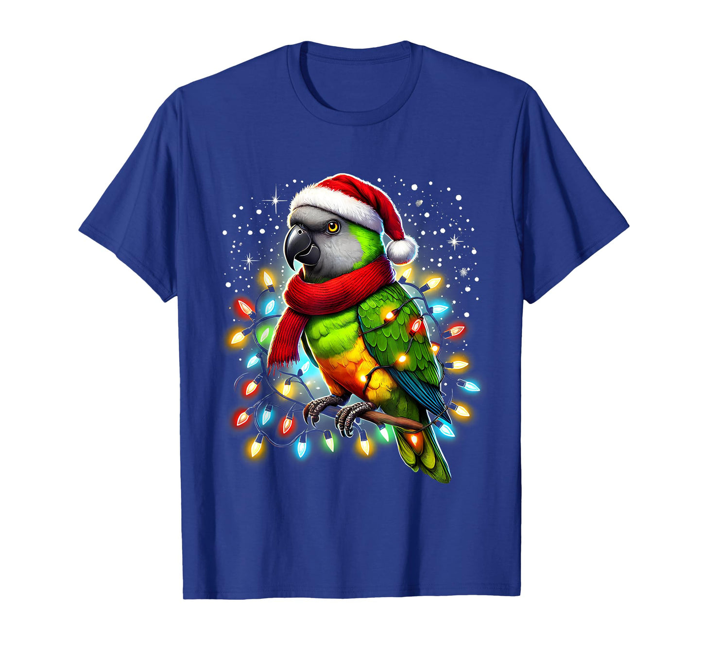 Funny Senegal Parrot Christmas Tree Lights Xmas Parrot Lover T-Shirt