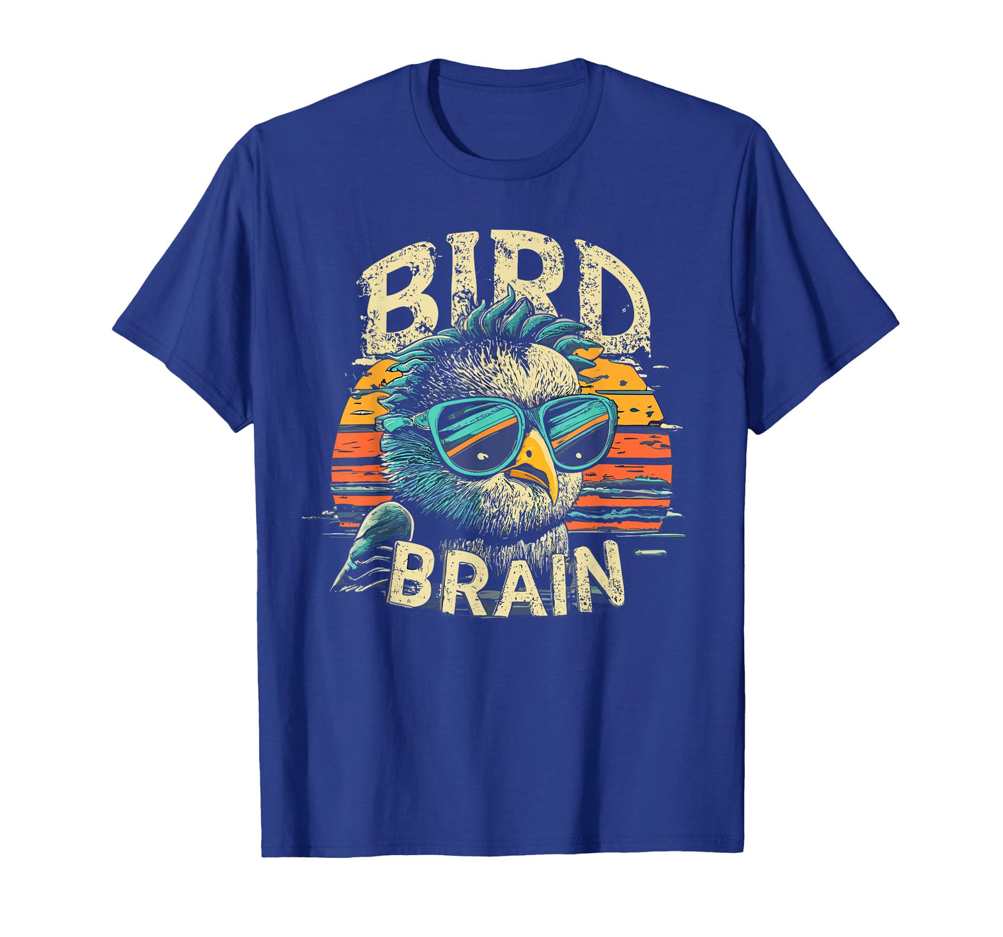 I heart Birds Funny Bird Brain Vintage Retro Sunset Cute T-Shirt