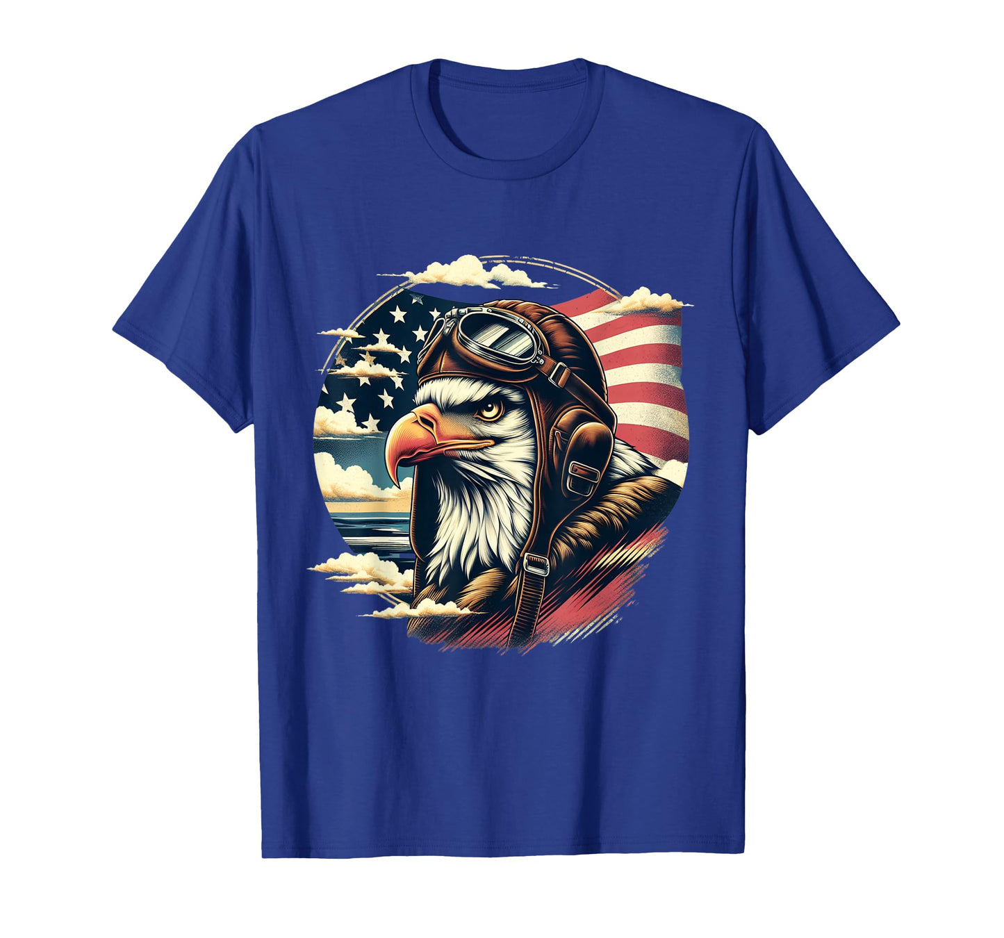 4th of July Patriotic American Shirt Eagle Fighter Pilot T-Shirt