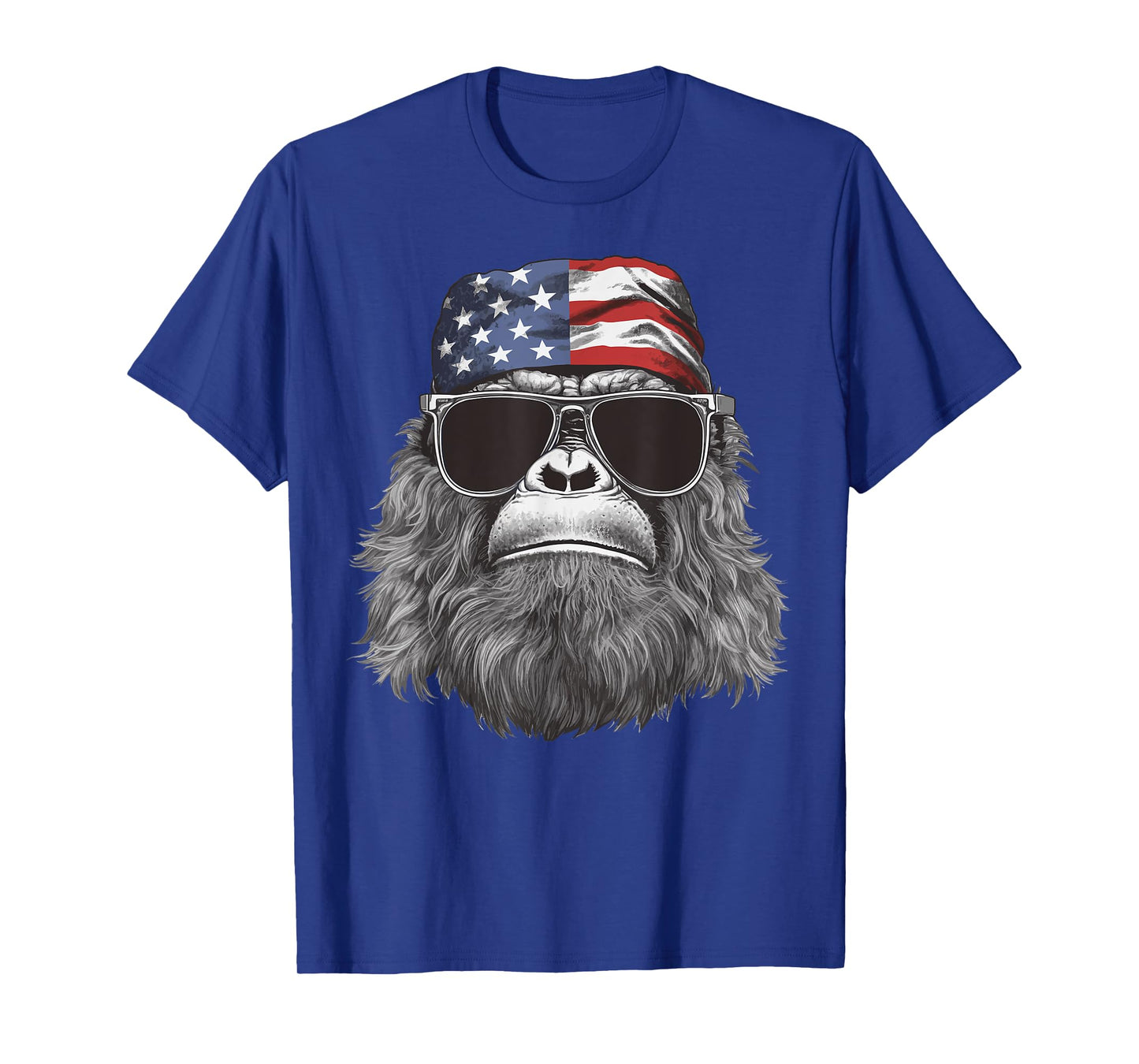 Bigfoot 4th of July American USA Flag Patriotic Kids T-Shirt