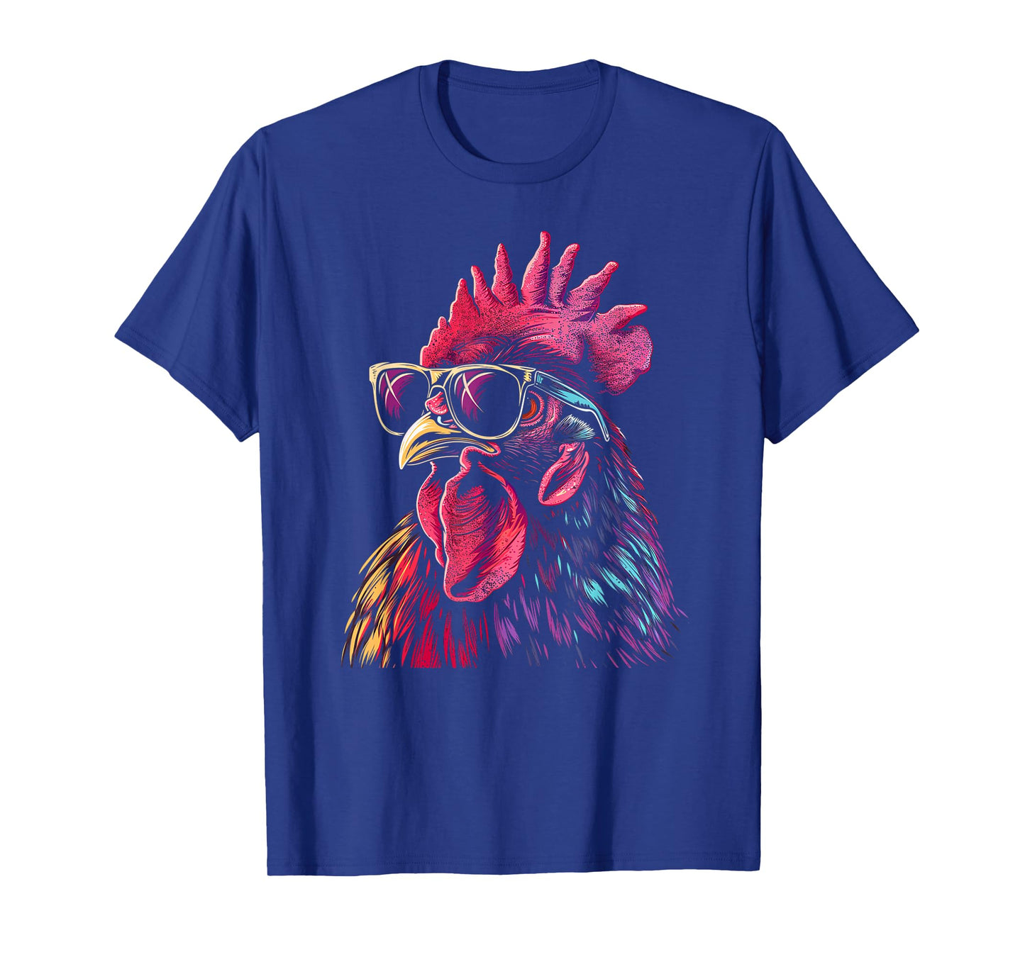 Chicken Rooster Sunglasses Funny Chicken Farmer Farmer T-Shirt