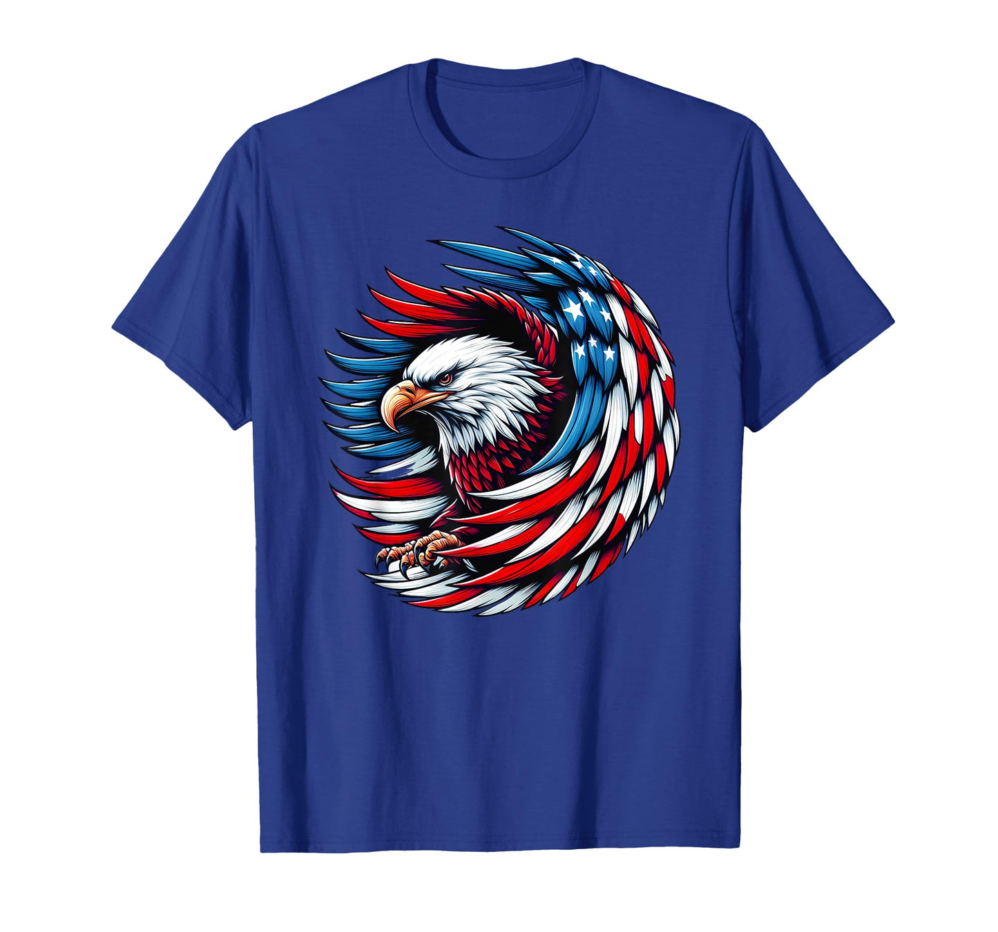 American Bald Eagle USA Flag 4th of July Patriotic Eagle T-Shirt for Women Kids Men