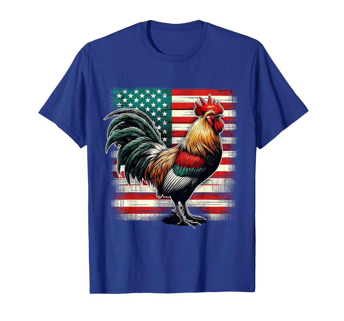 Patriotic Rooster USA Flag Chicken Farmer T-Shirt