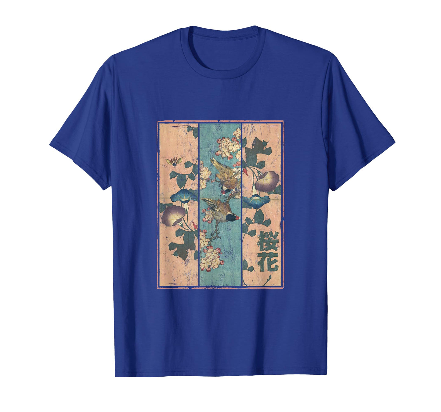 Japanese Aesthetic Birds And Cherry Blossoms Japan Art T-Shirt