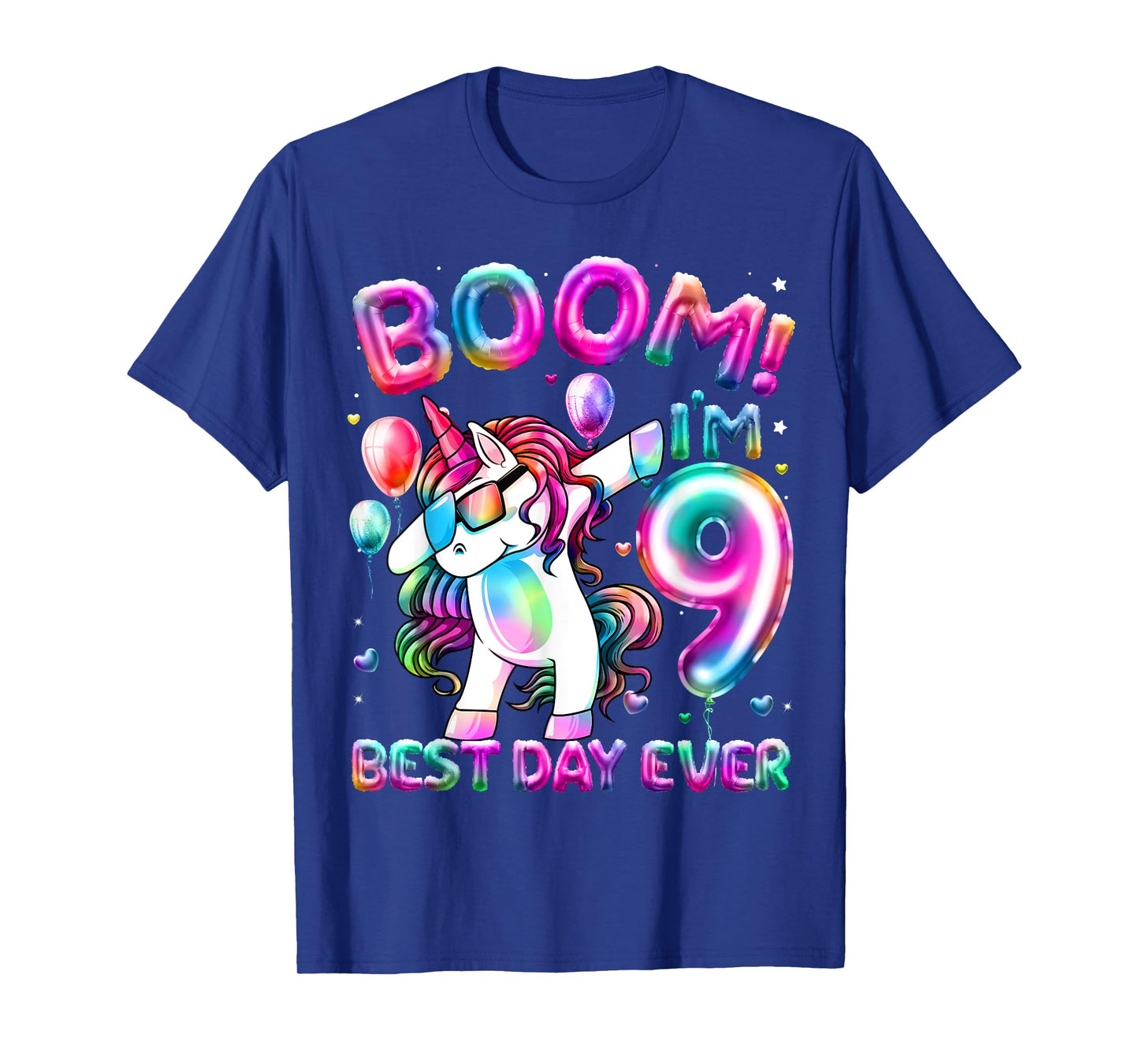 9 Years Old Dabbing Unicorn Gifts 9th Birthday Girl Party T-Shirt
