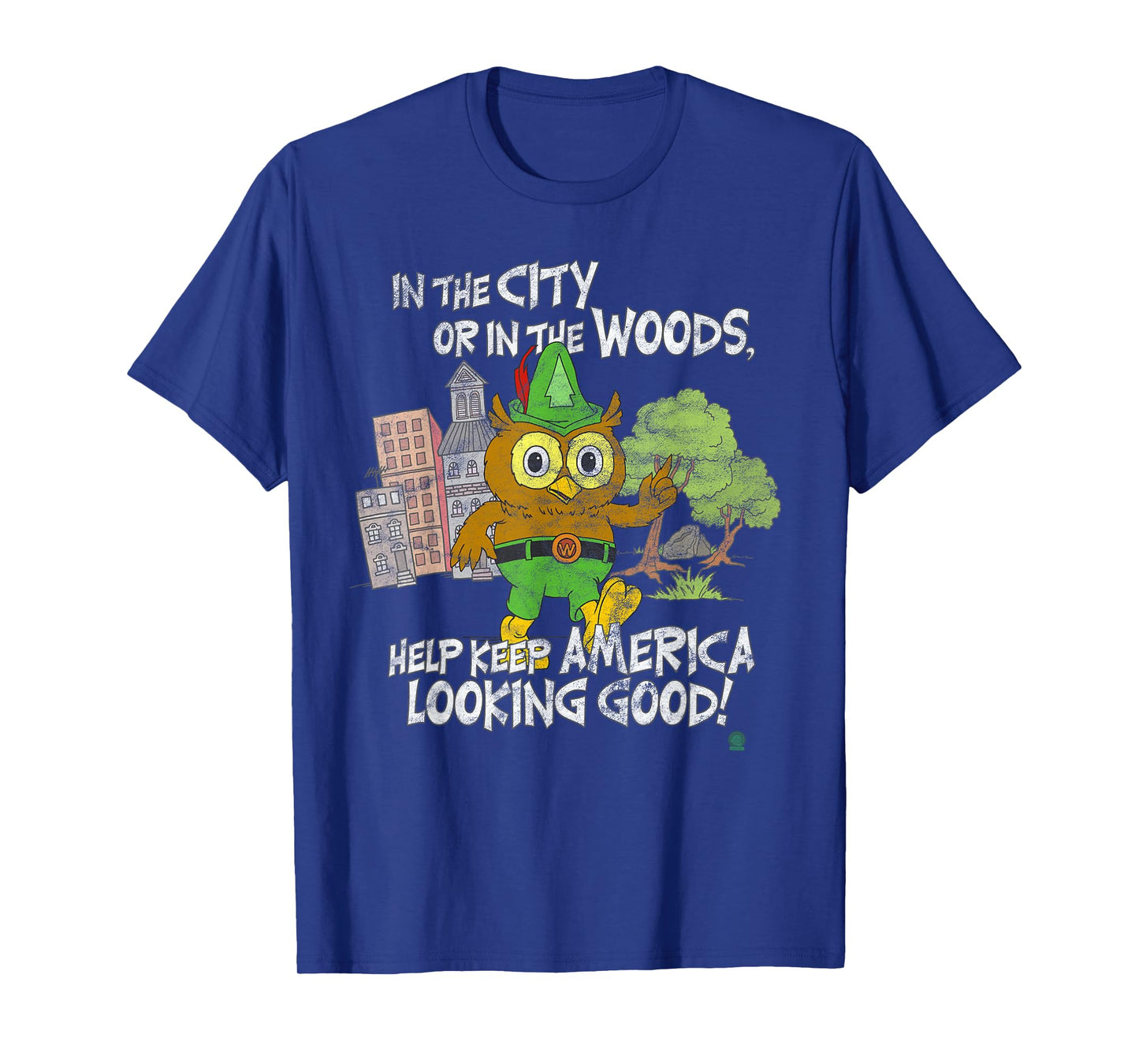 Woodsy Owl Help Keep America Looking Good Distressed T-Shirt
